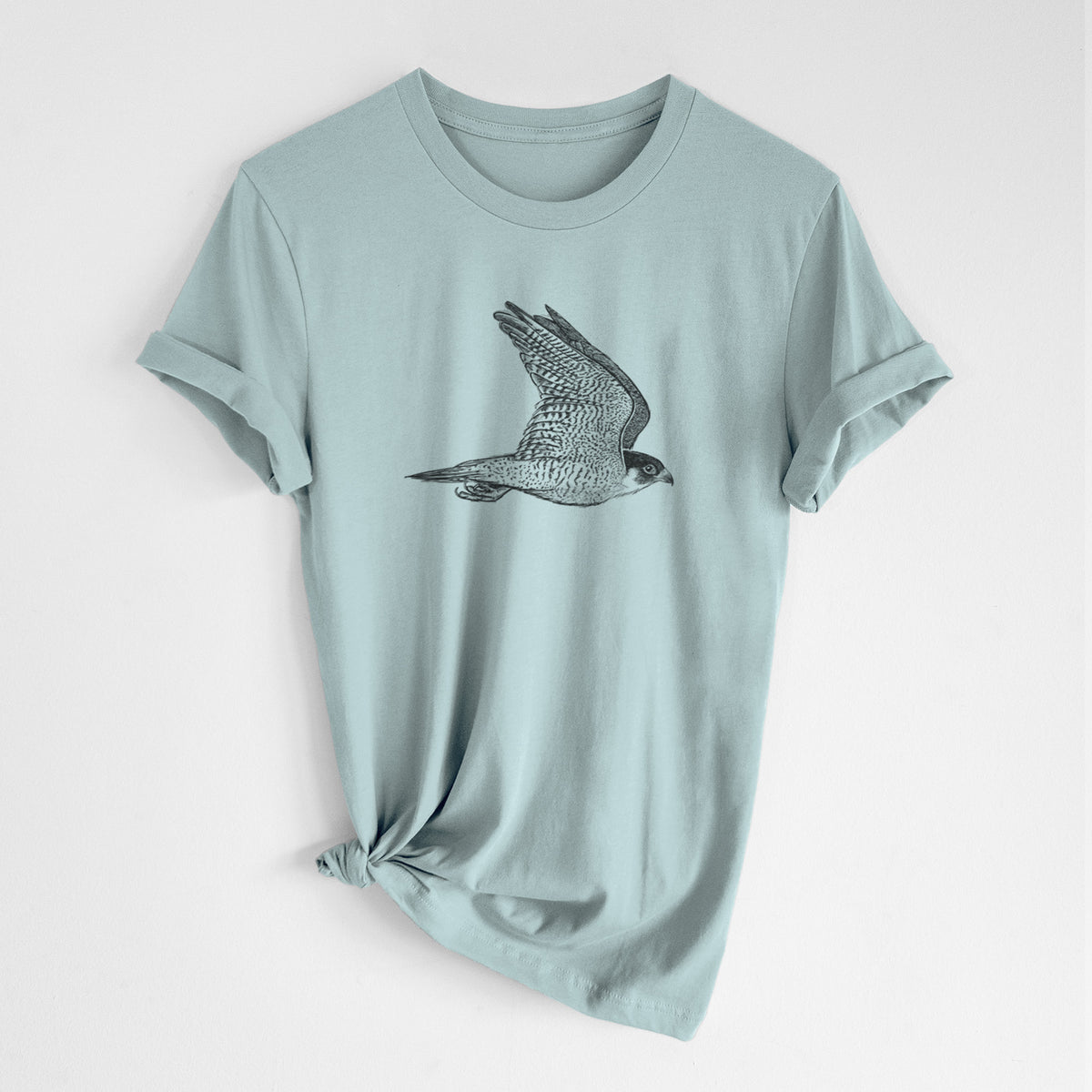 Flying Peregrine - Falco peregrinus - Lightweight 100% Cotton Unisex Crewneck