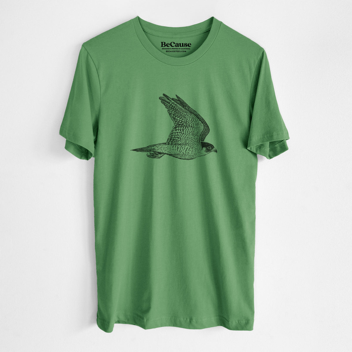 Flying Peregrine - Falco peregrinus - Lightweight 100% Cotton Unisex Crewneck