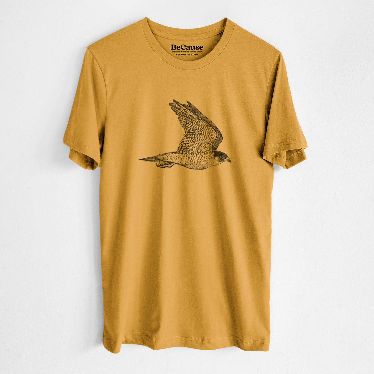 Flying Peregrine - Falco peregrinus - Lightweight 100% Cotton Unisex Crewneck