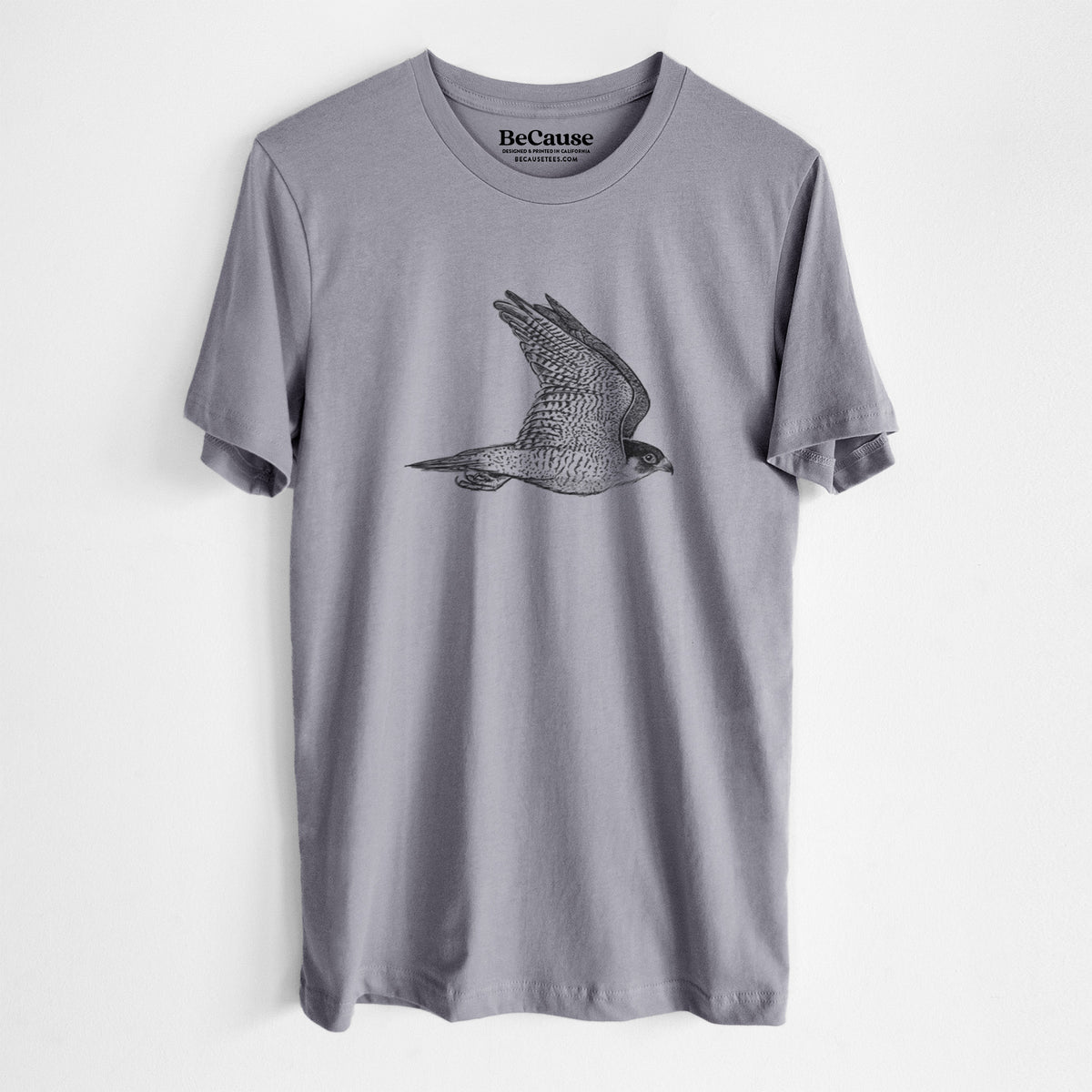 Flying Peregrine - Falco peregrinus - Lightweight 100% Cotton Unisex Crewneck