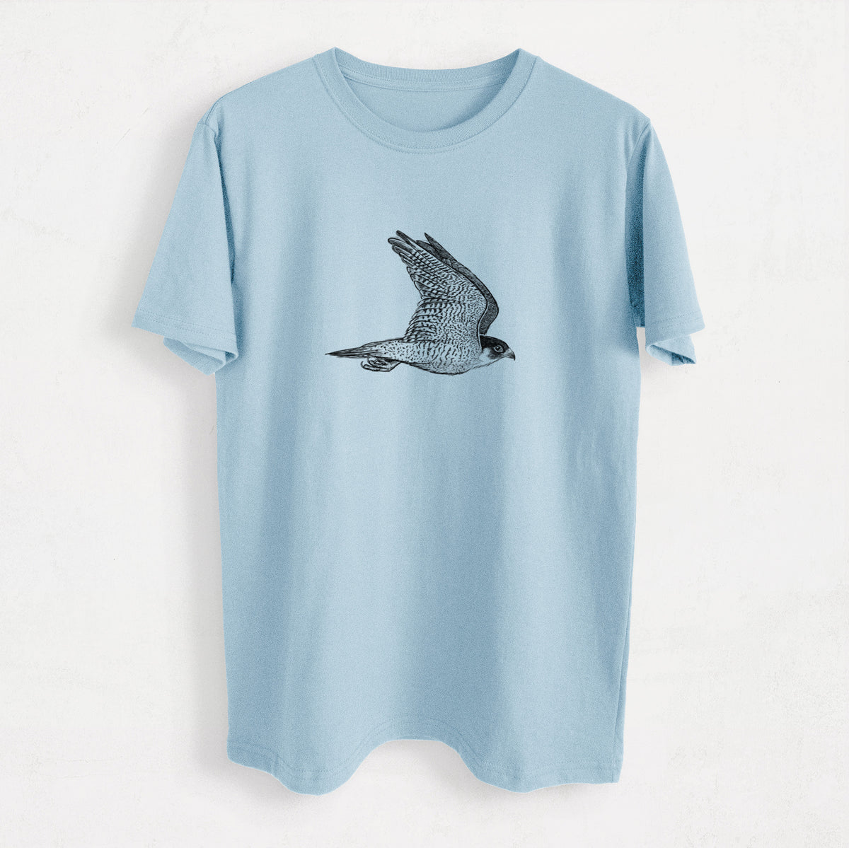 Flying Peregrine - Falco peregrinus - Heavyweight Men&#39;s 100% Organic Cotton Tee