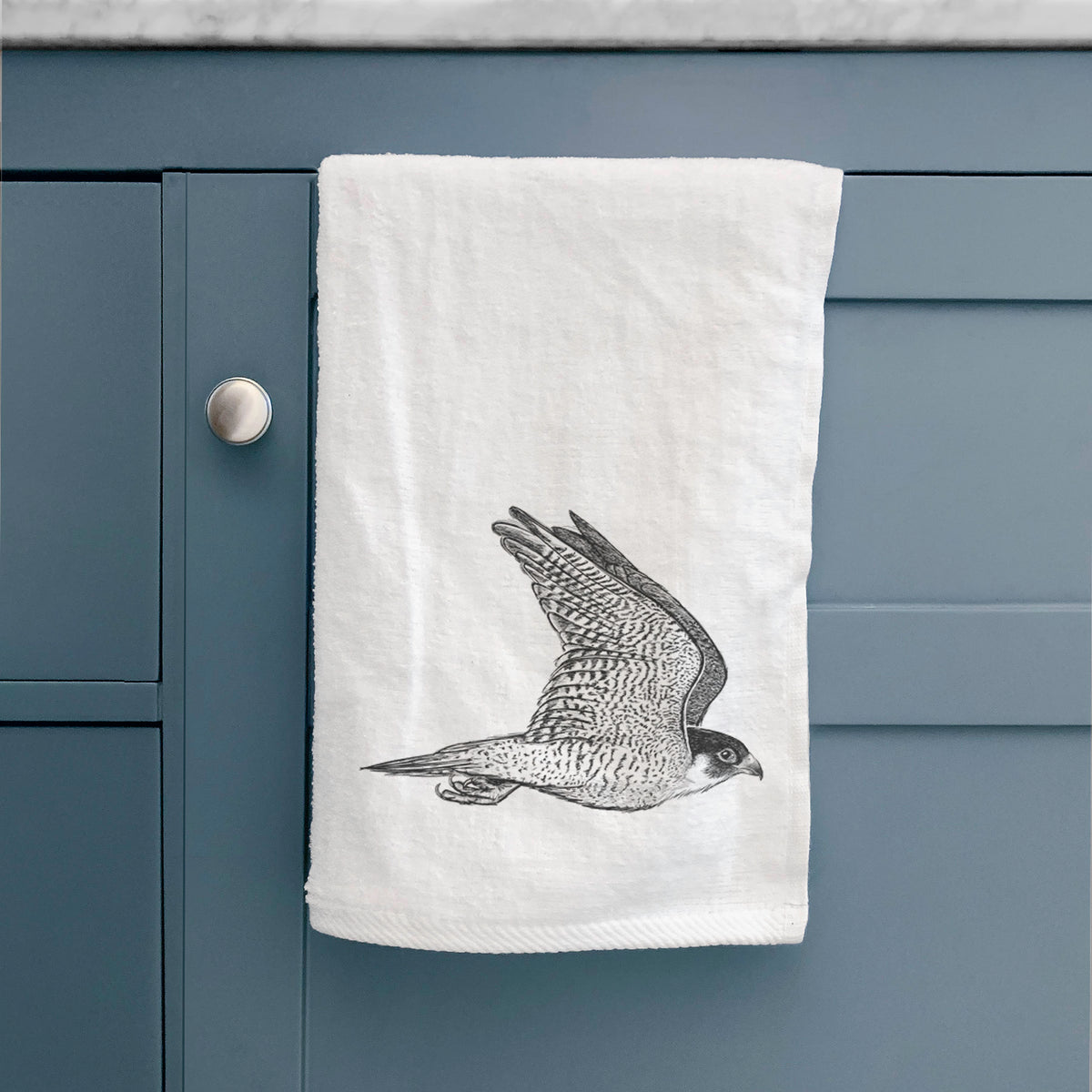 Flying Peregrine - Falco peregrinus Premium Decorative Hand Towel