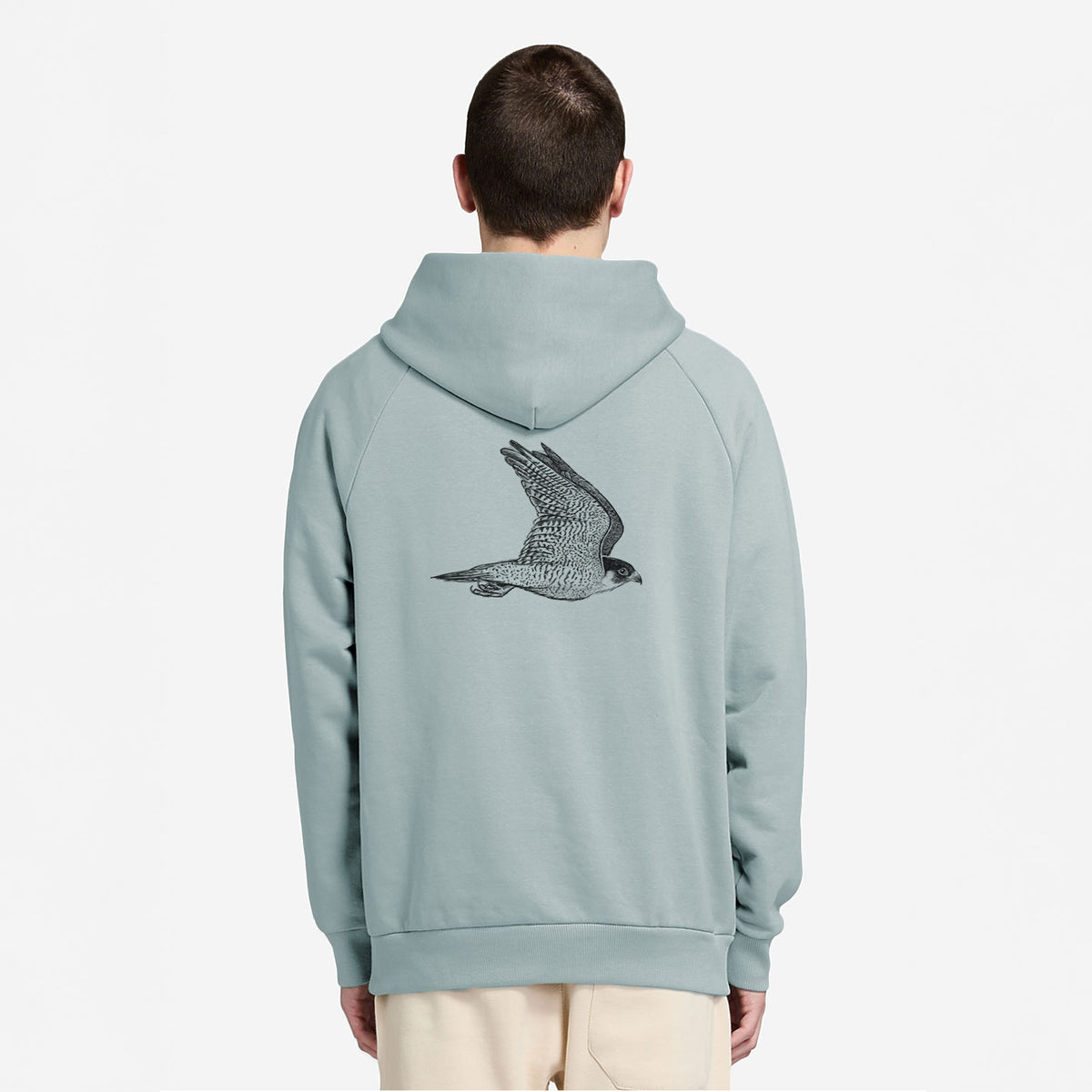 Flying Peregrine - Falco peregrinus - UltraLuxe Heavyweight French Terry Hoodie