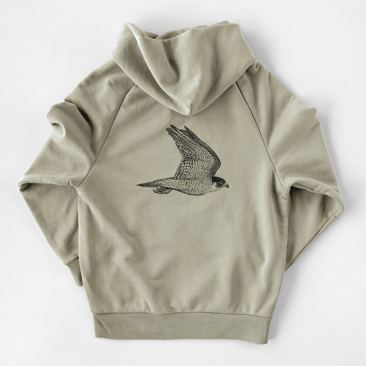 Flying Peregrine - Falco peregrinus - UltraLuxe Heavyweight French Terry Hoodie