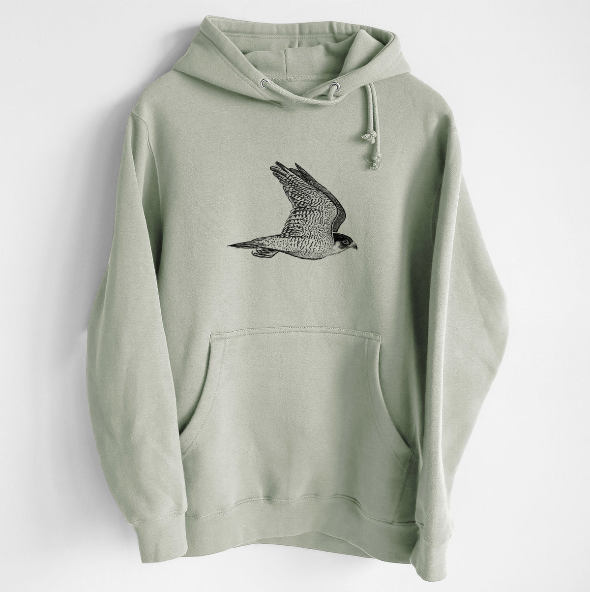 Flying Peregrine - Falco peregrinus - Heavyweight Fleece Hoodie