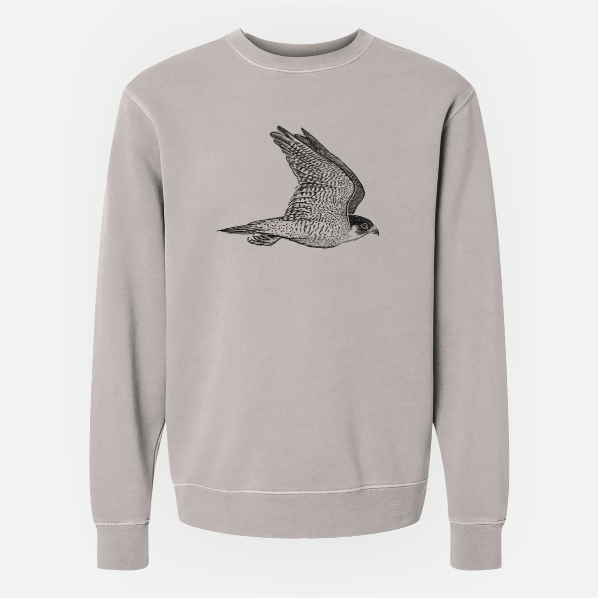 Flying Peregrine - Falco peregrinus - Unisex Pigment Dyed Crew Sweatshirt