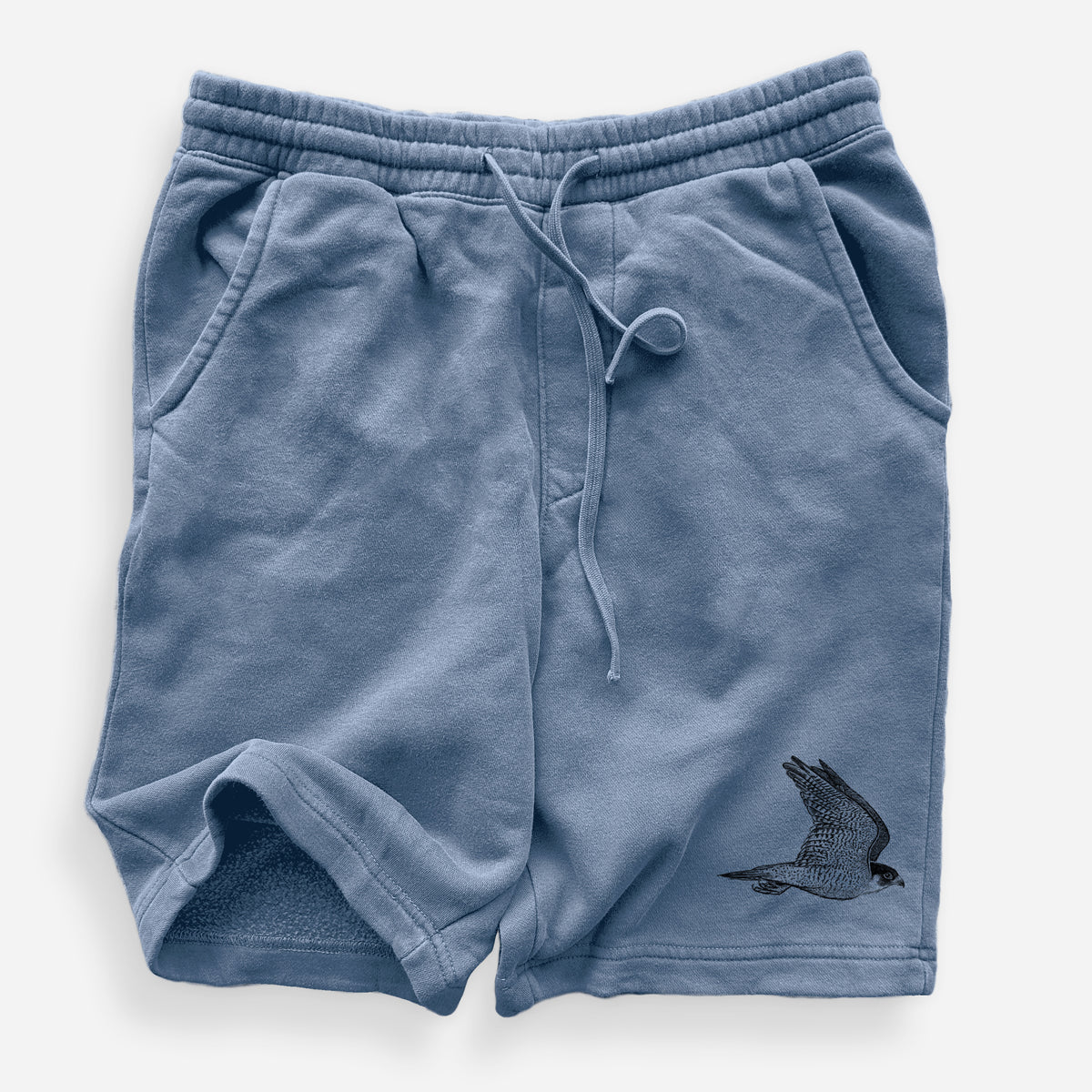 Flying Peregrine - Falco peregrinus - Unisex Pigment Dyed Shorts
