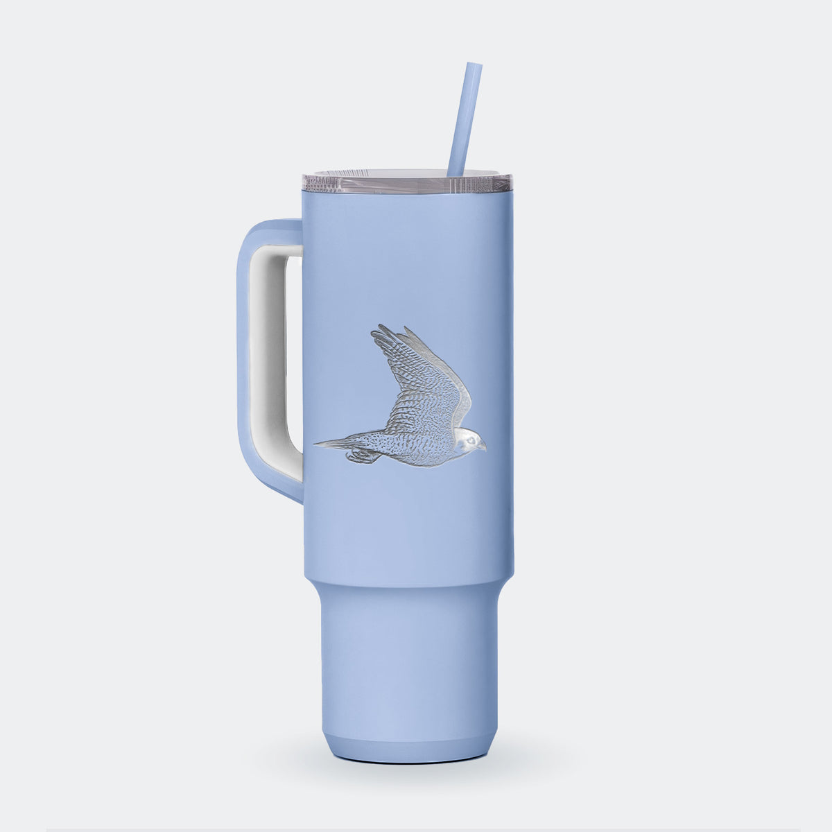 Flying Peregrine - Falco peregrinus - 40oz Skinny Recharge Tumbler