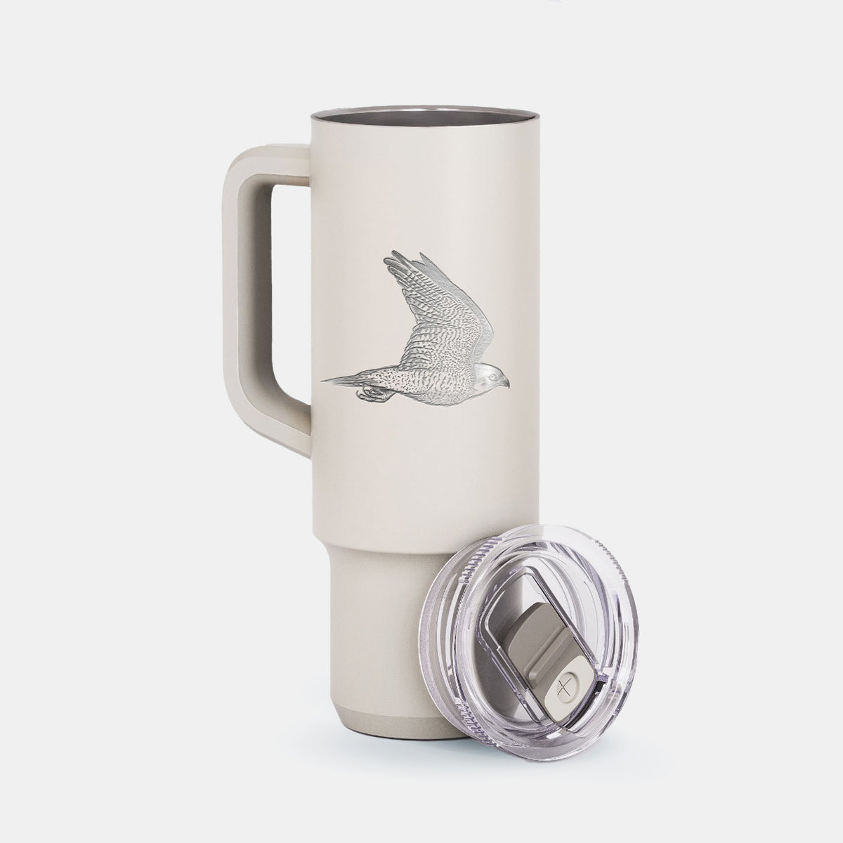 Flying Peregrine - Falco peregrinus - 40oz Skinny Recharge Tumbler