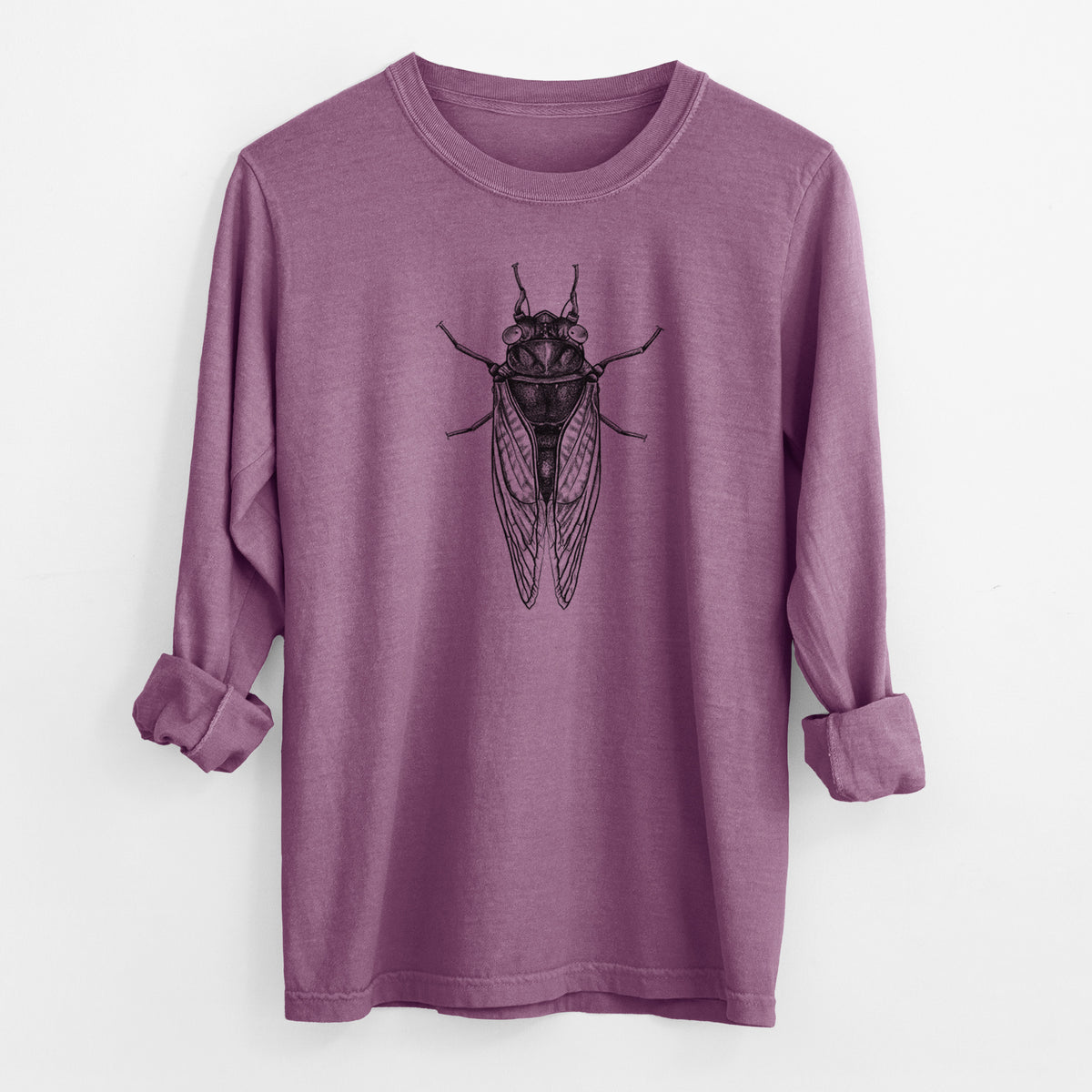 Pharoh Cicada - Magicicada septendecim - Men&#39;s Heavyweight 100% Cotton Long Sleeve