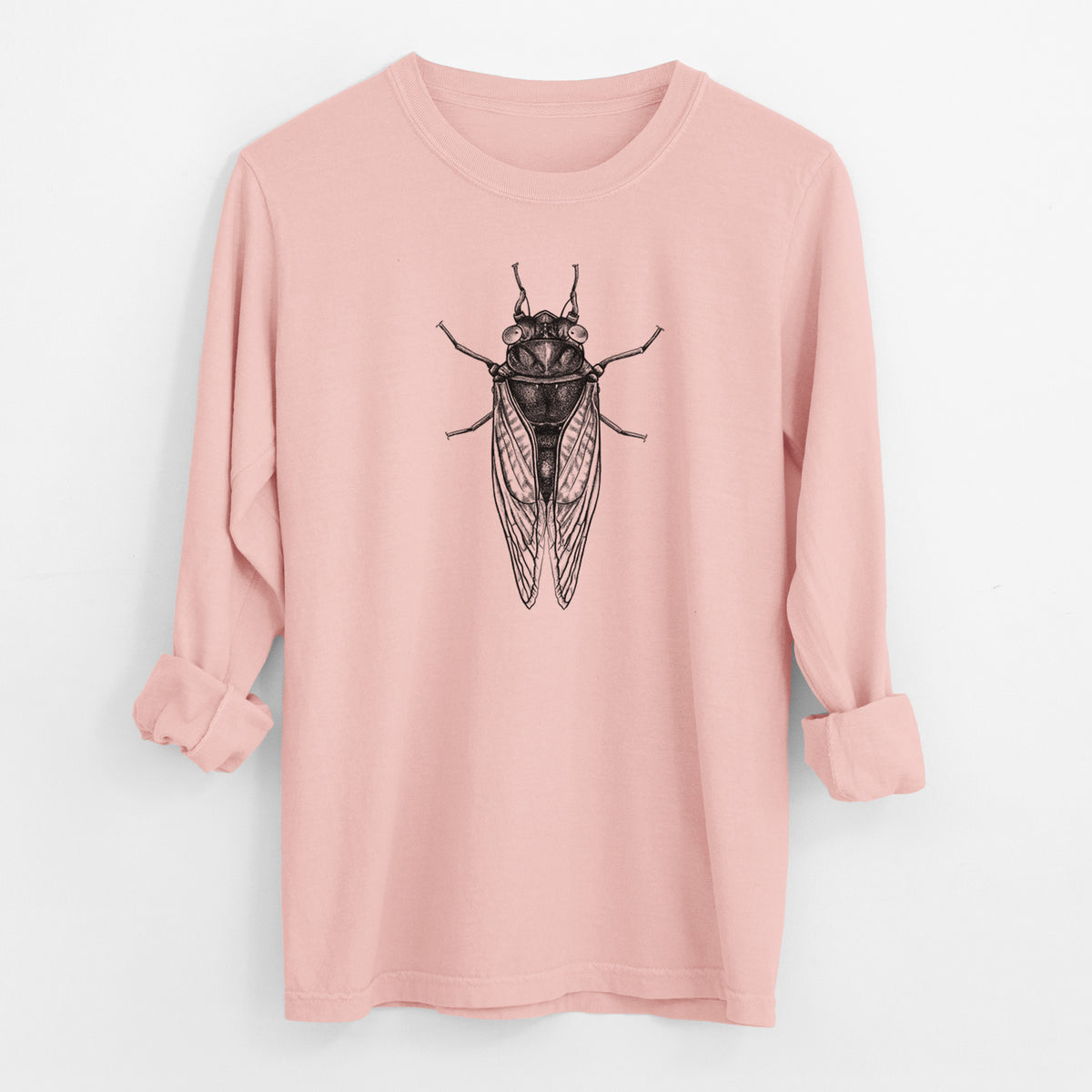 Pharoh Cicada - Magicicada septendecim - Men&#39;s Heavyweight 100% Cotton Long Sleeve