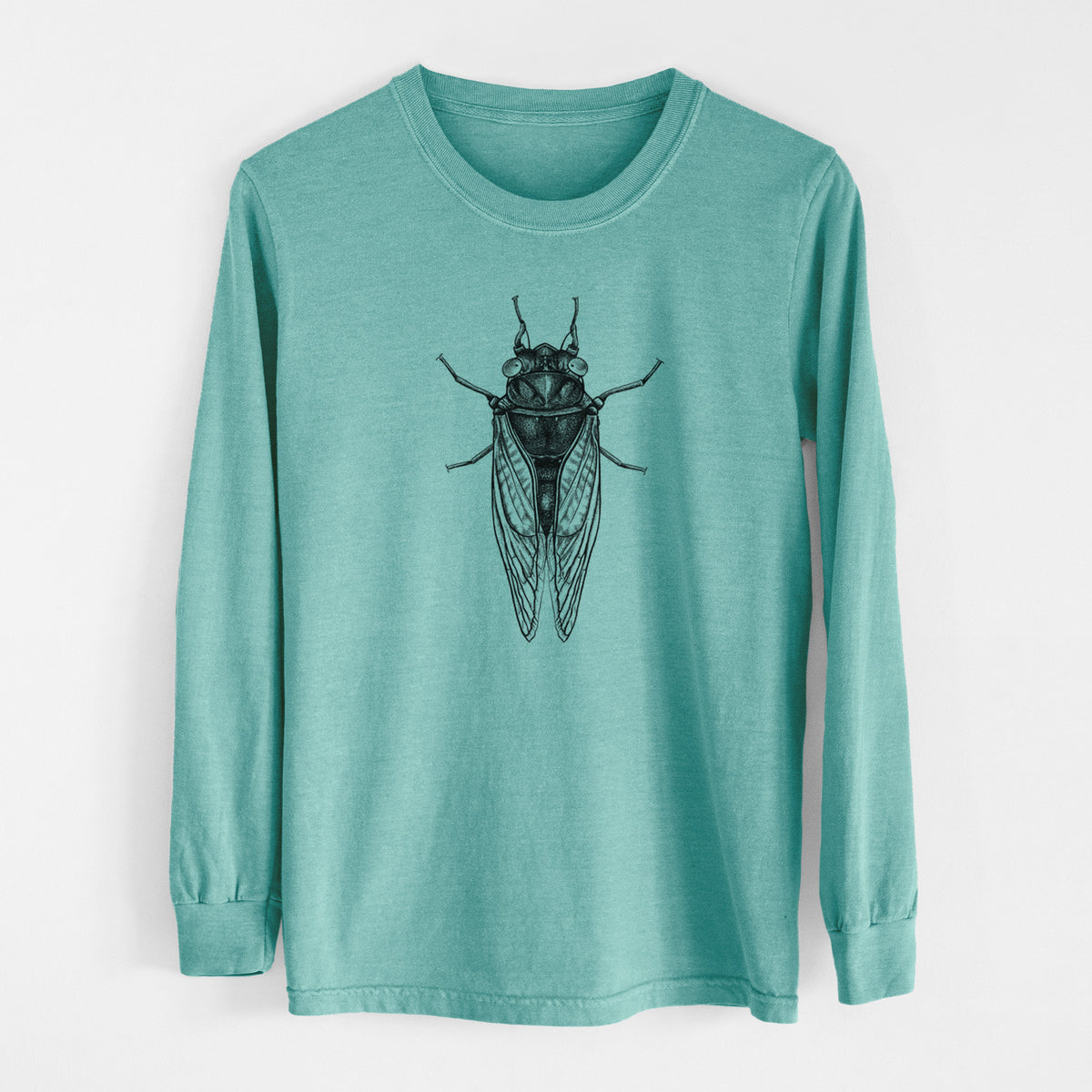 Pharoh Cicada - Magicicada septendecim - Men&#39;s Heavyweight 100% Cotton Long Sleeve