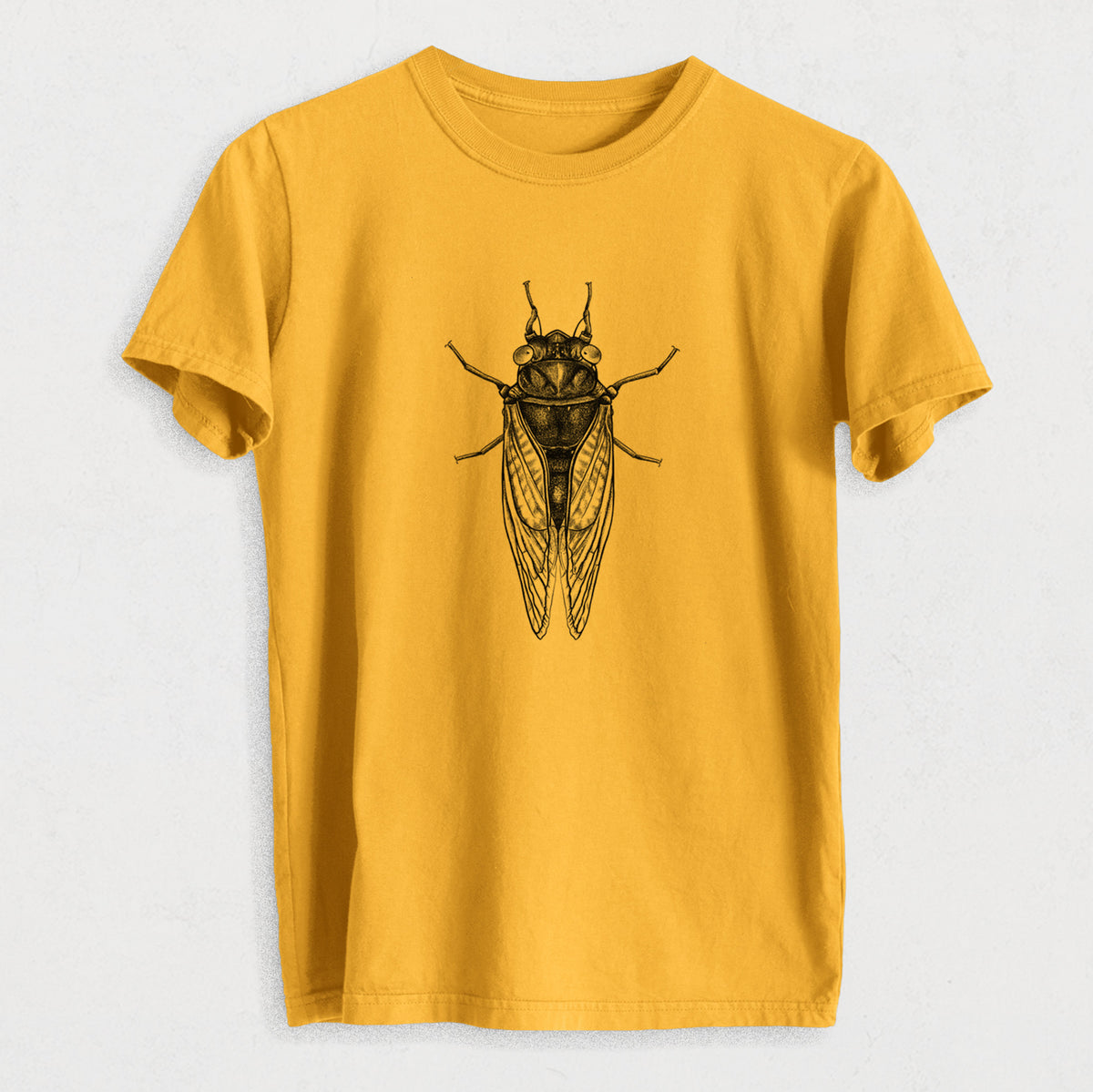 Pharoh Cicada - Magicicada septendecim - Heavyweight Men&#39;s 100% Organic Cotton Tee