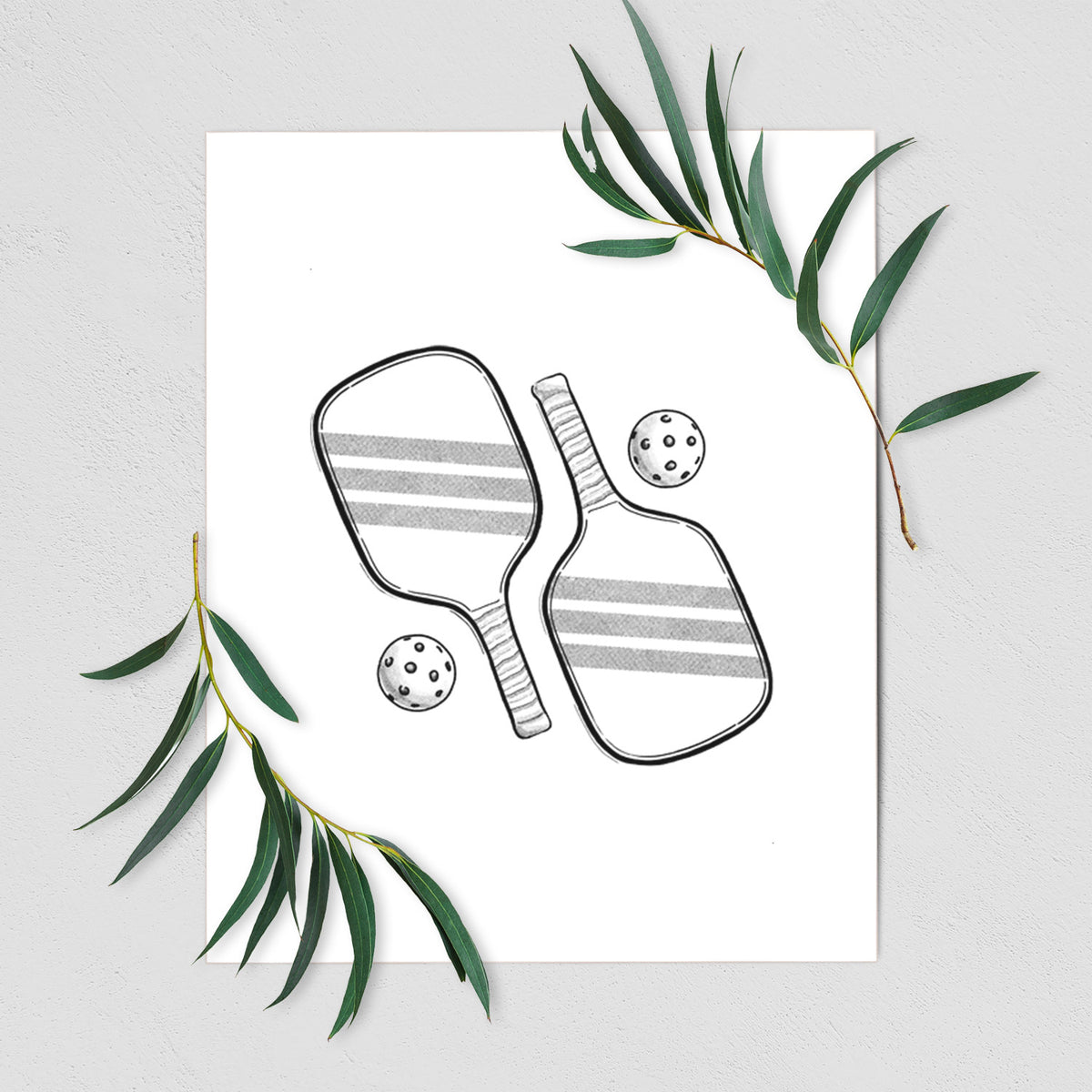 Pickleball Paddle Set - Fine Art Print
