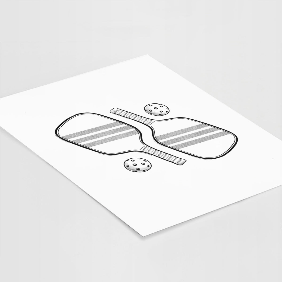 Pickleball Paddle Set - Fine Art Print