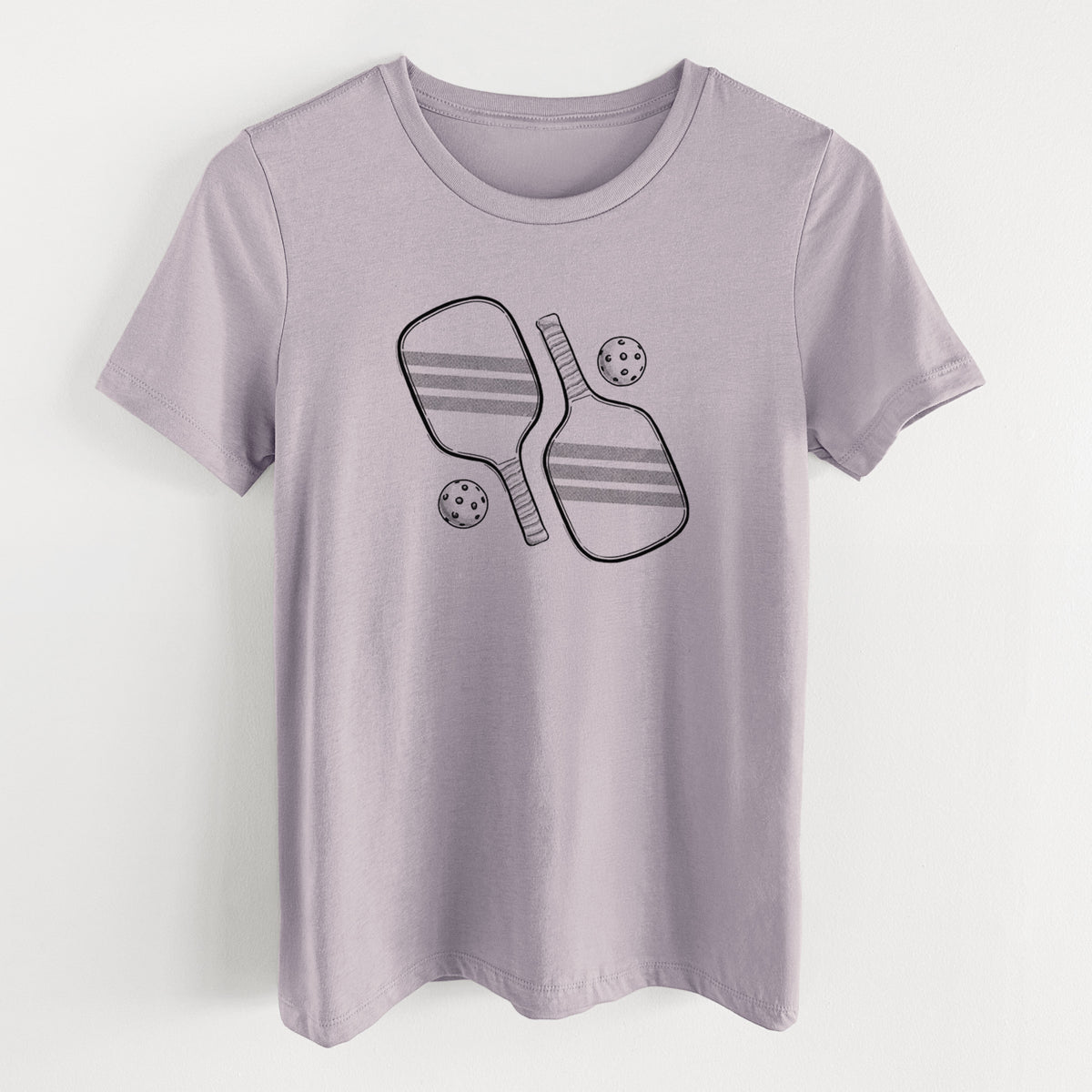 Pickleball Paddle Set - Women's Lightweight Relaxed Fit 100% Cotton Crewneck
