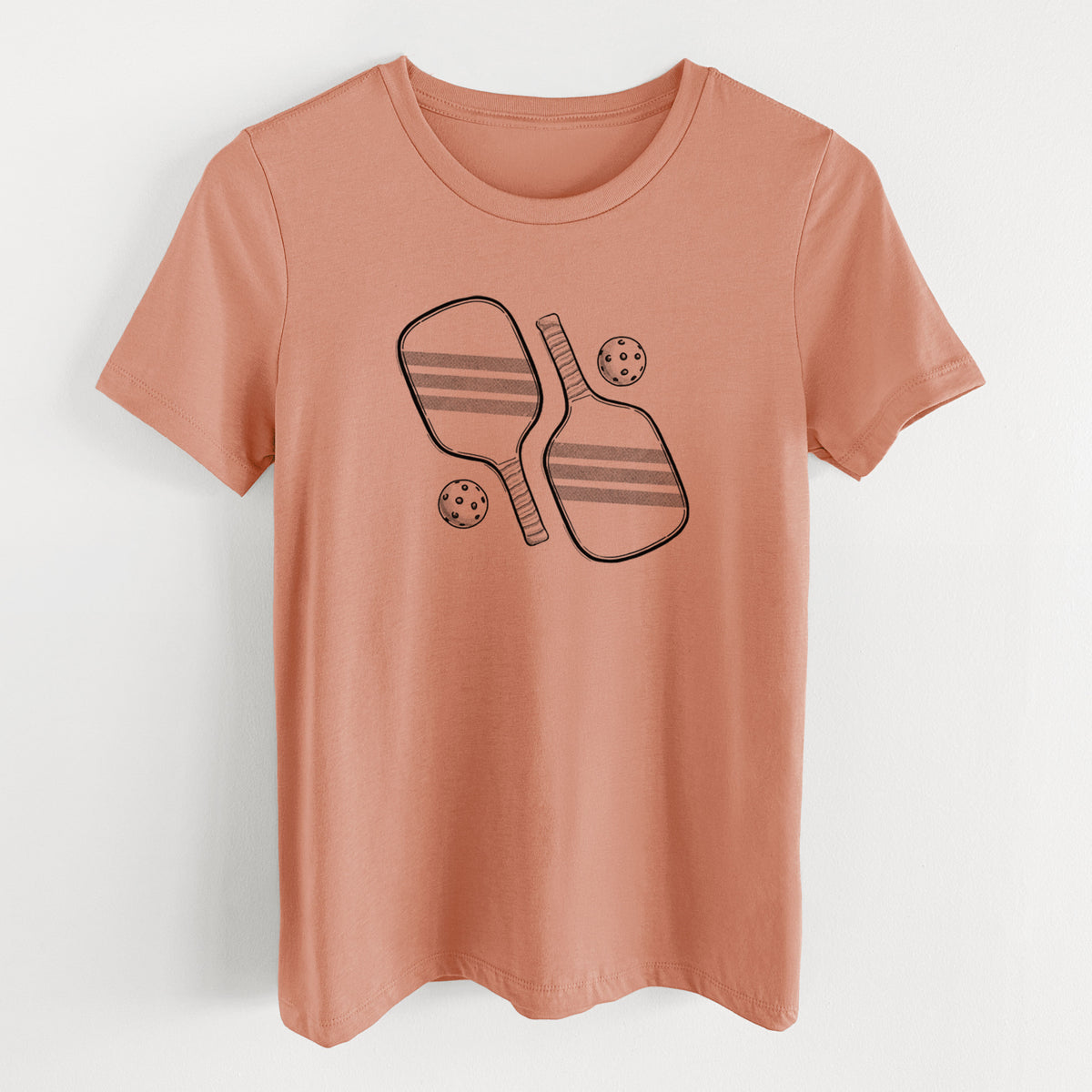 Pickleball Paddle Set - Women's Lightweight Relaxed Fit 100% Cotton Crewneck