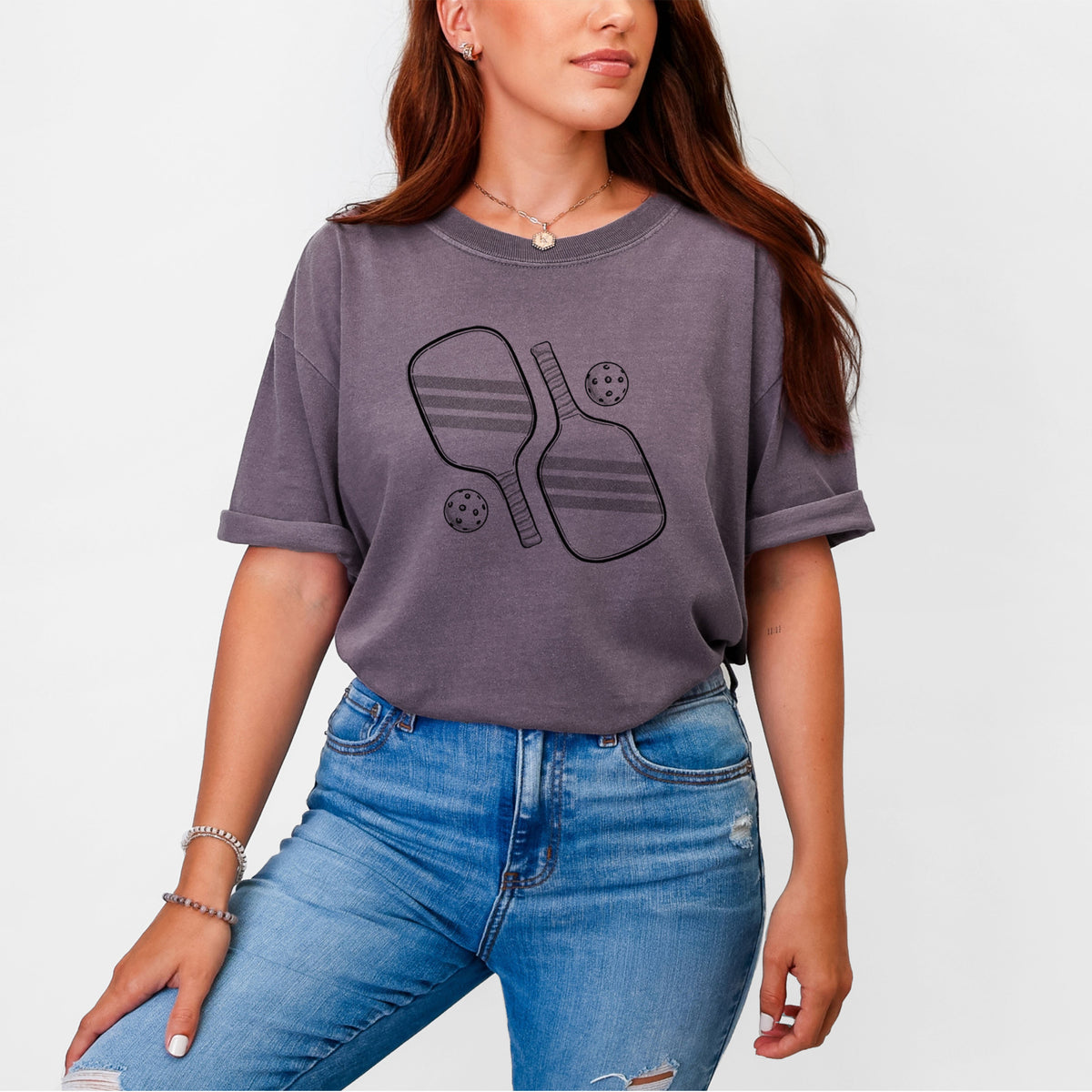 Pickleball Paddle Set - Unisex Comfort Colors Garment-Dyed Heavyweight T-shirt