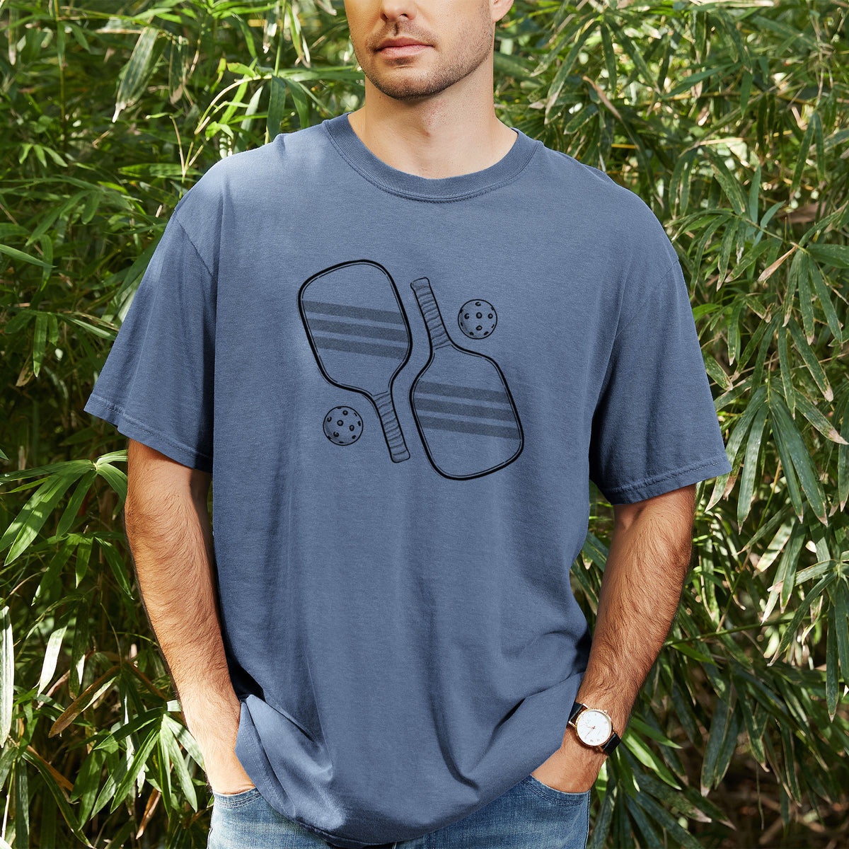 Pickleball Paddle Set - Unisex Comfort Colors Garment-Dyed Heavyweight T-shirt