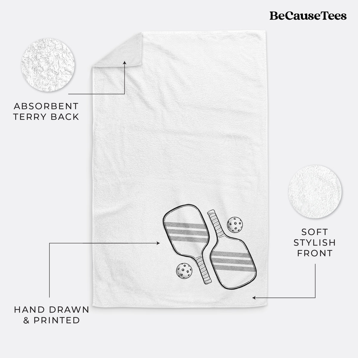 Pickleball Paddle Set Premium Decorative Hand Towel