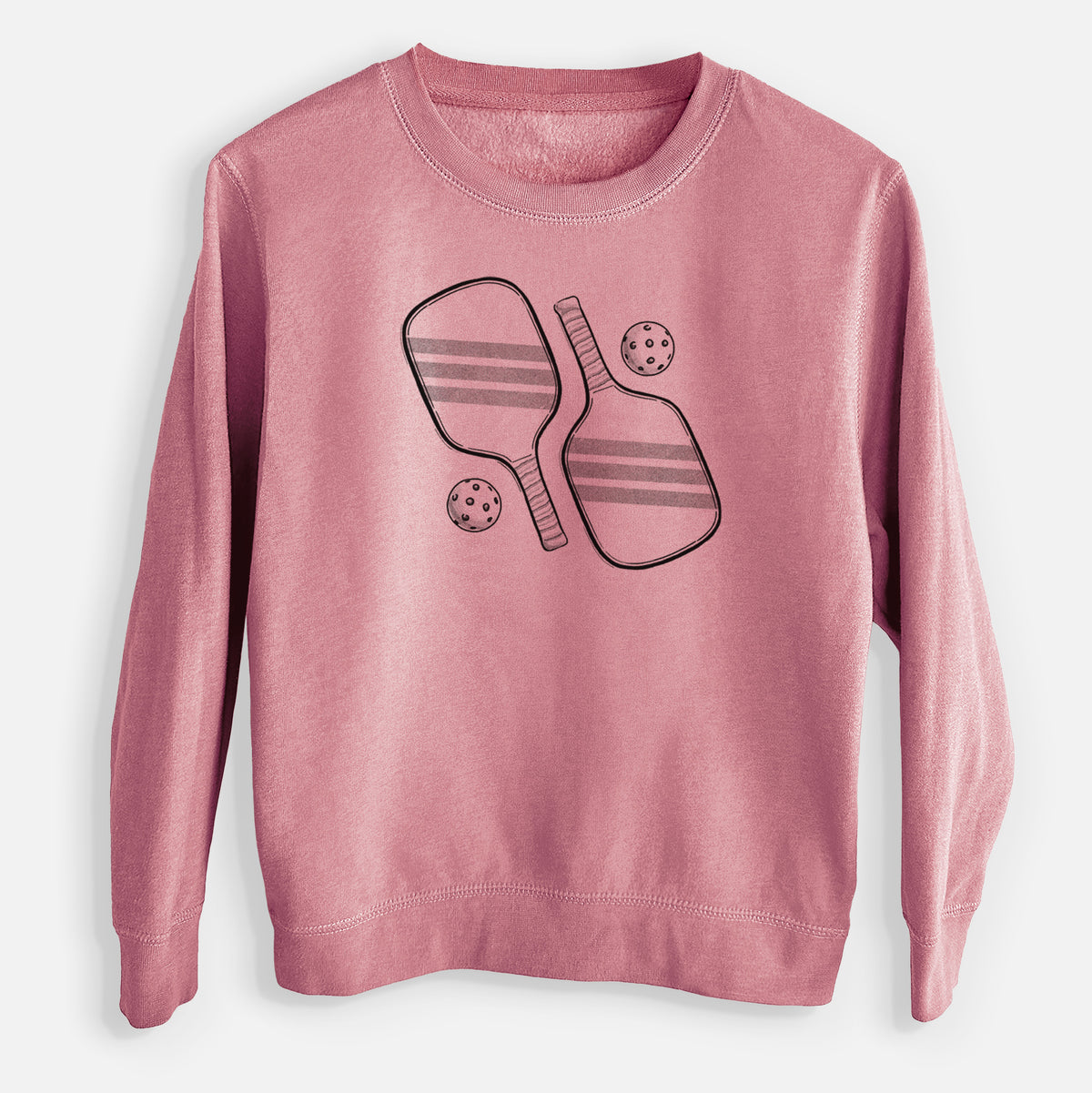 Pickleball Paddle Set - Youth Lightweight Crewneck Sweatshirt