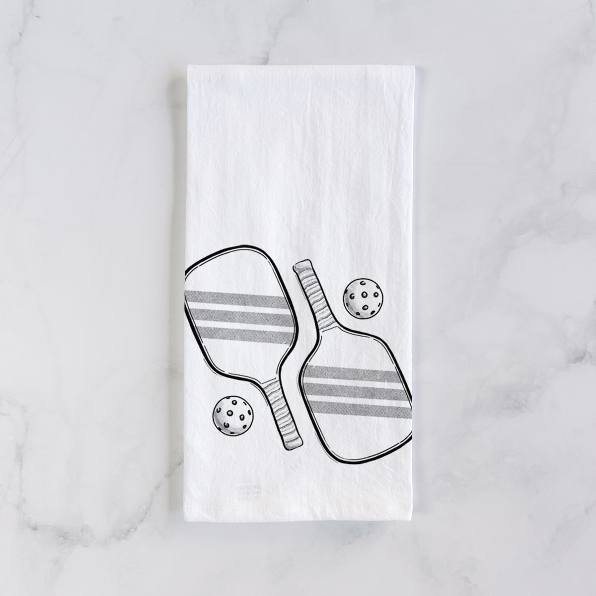 Pickleball Paddle Set Tea Towel