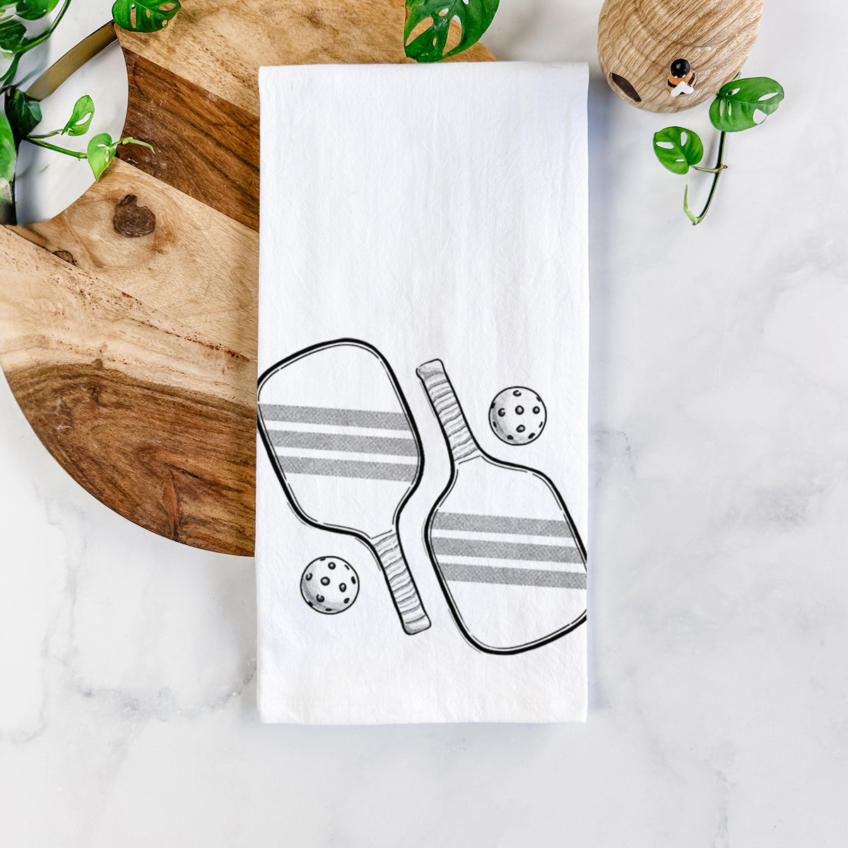 Pickleball Paddle Set Tea Towel