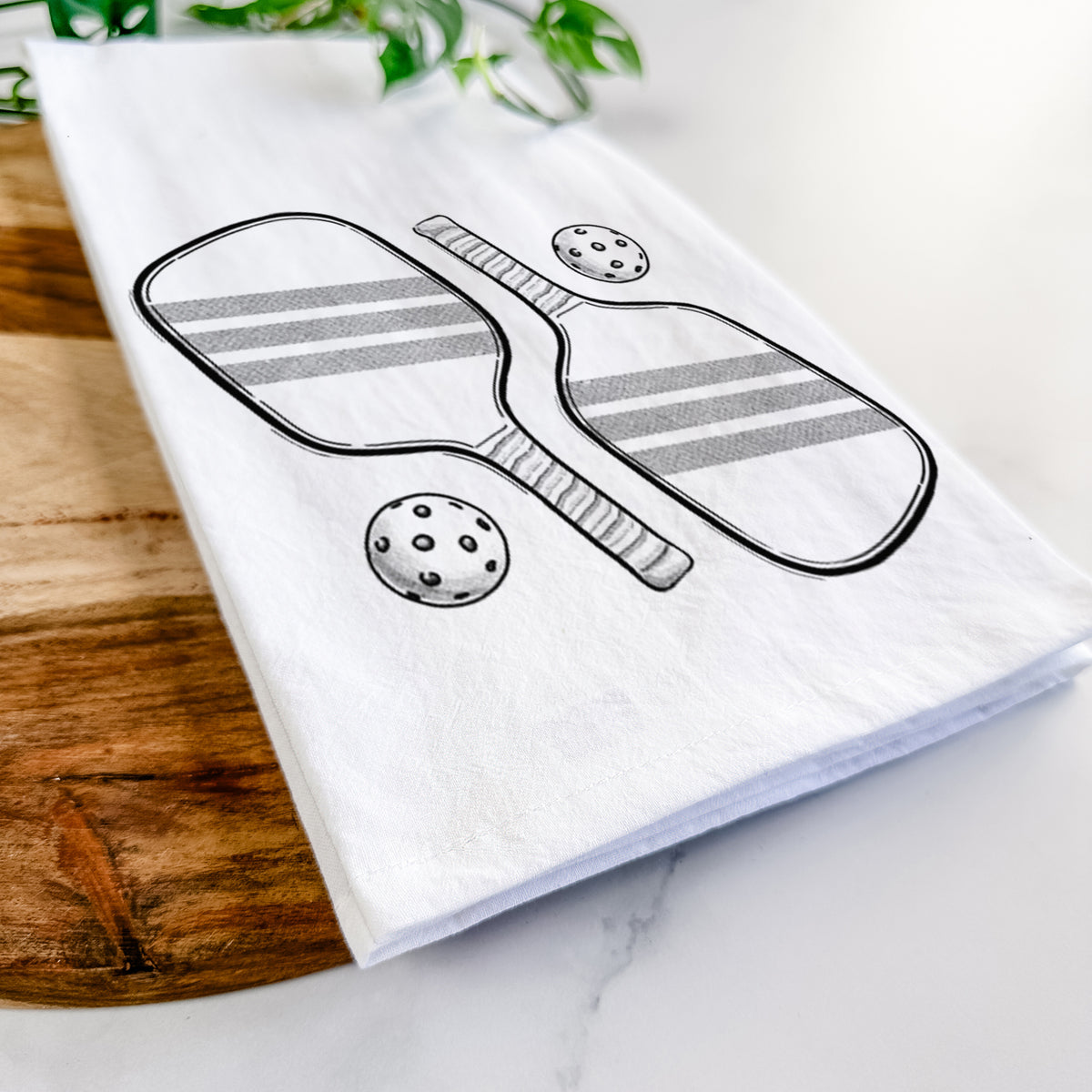 Pickleball Paddle Set Tea Towel