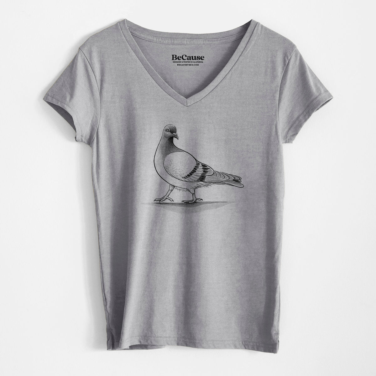 Pigeon / City Dove - Columba livia domestica - Women&#39;s 100% Recycled V-neck