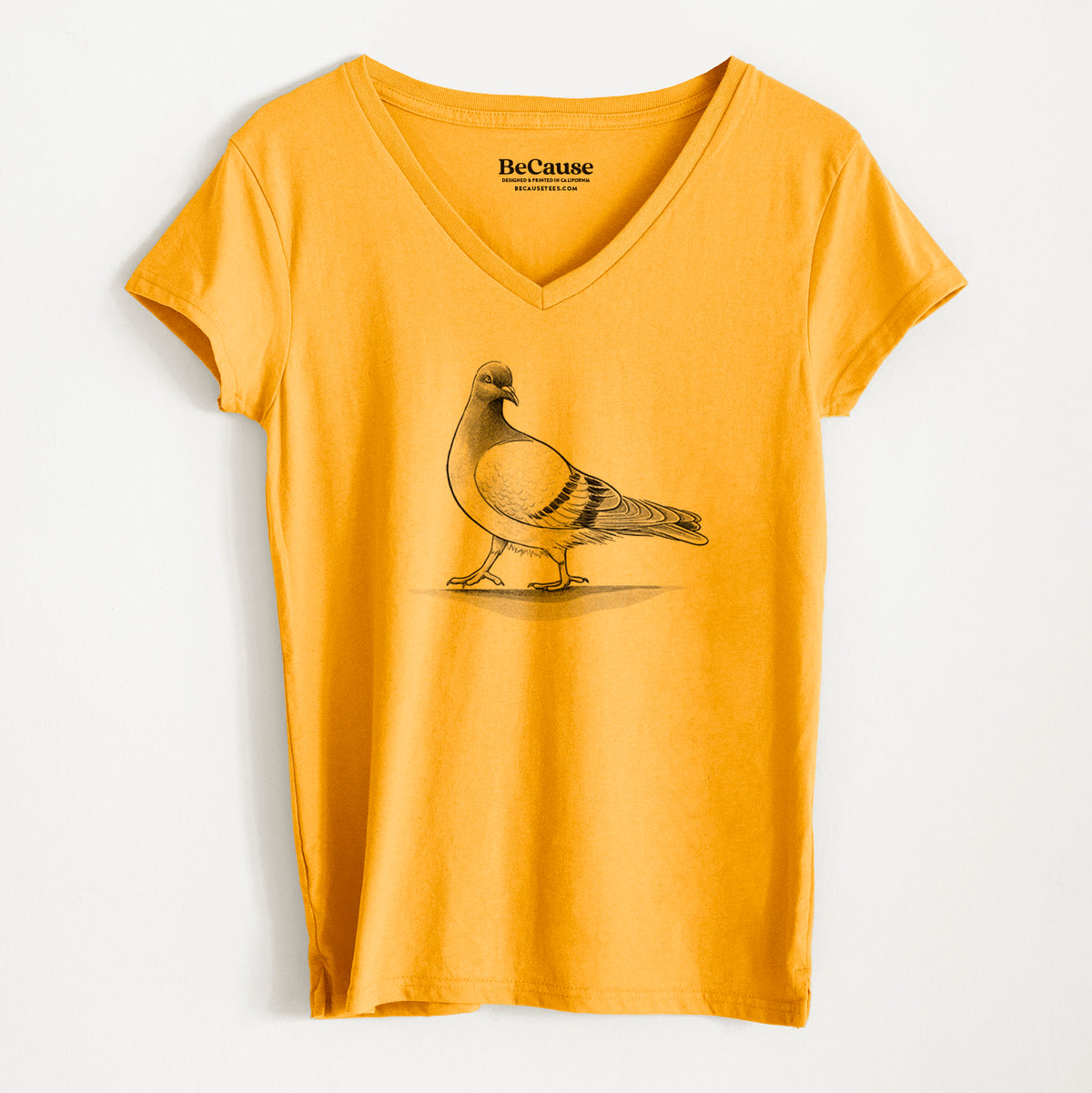 Pigeon / City Dove - Columba livia domestica - Women&#39;s 100% Recycled V-neck