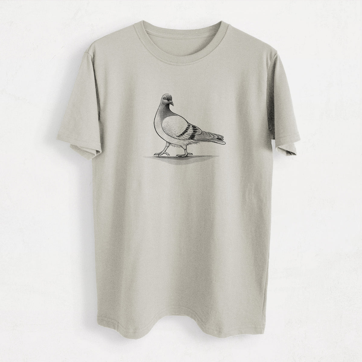 Pigeon / City Dove - Columba livia domestica - Heavyweight Men&#39;s 100% Organic Cotton Tee