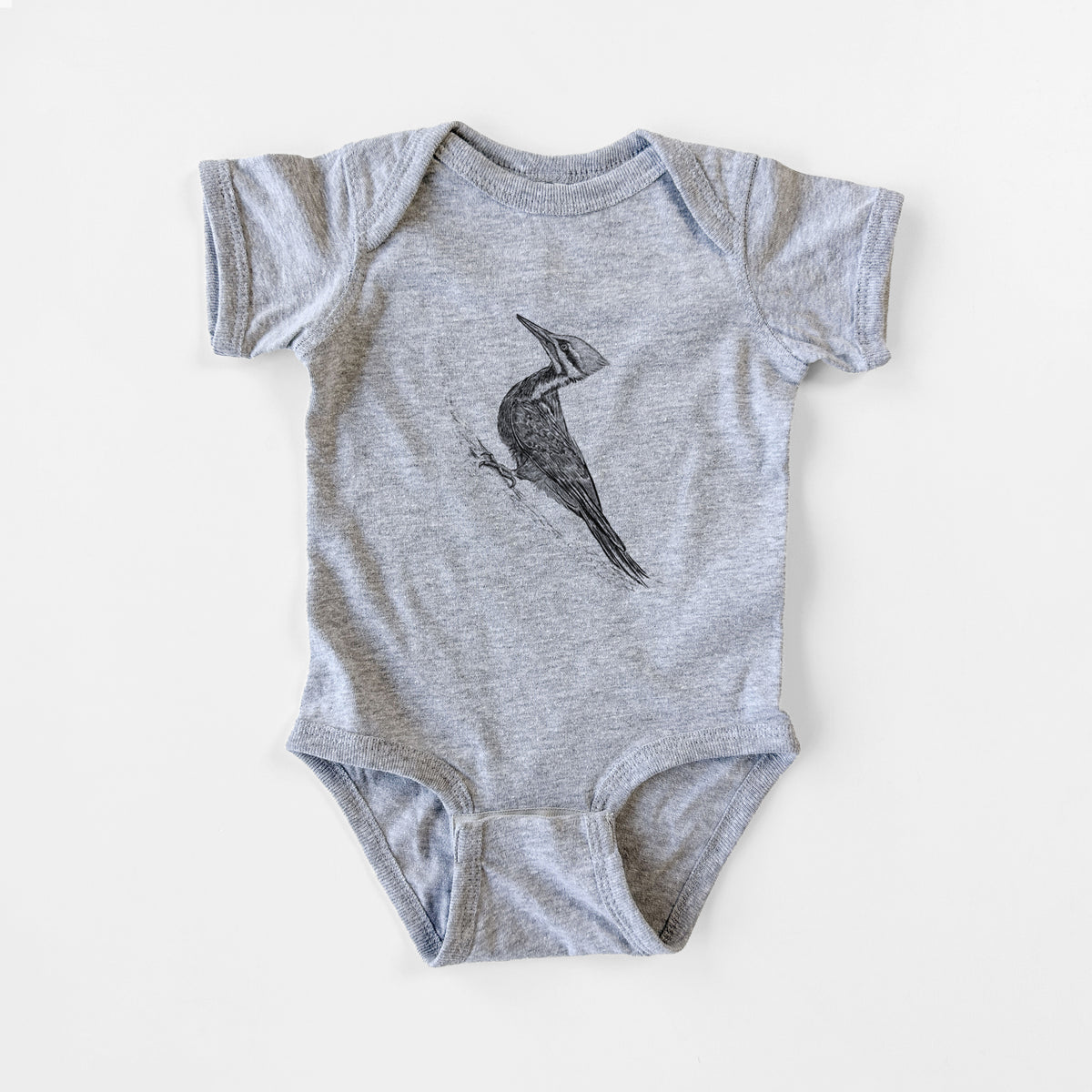 Pileated Woodpecker - Dryocopus pileatus - Baby Fine Jersey Bodysuit