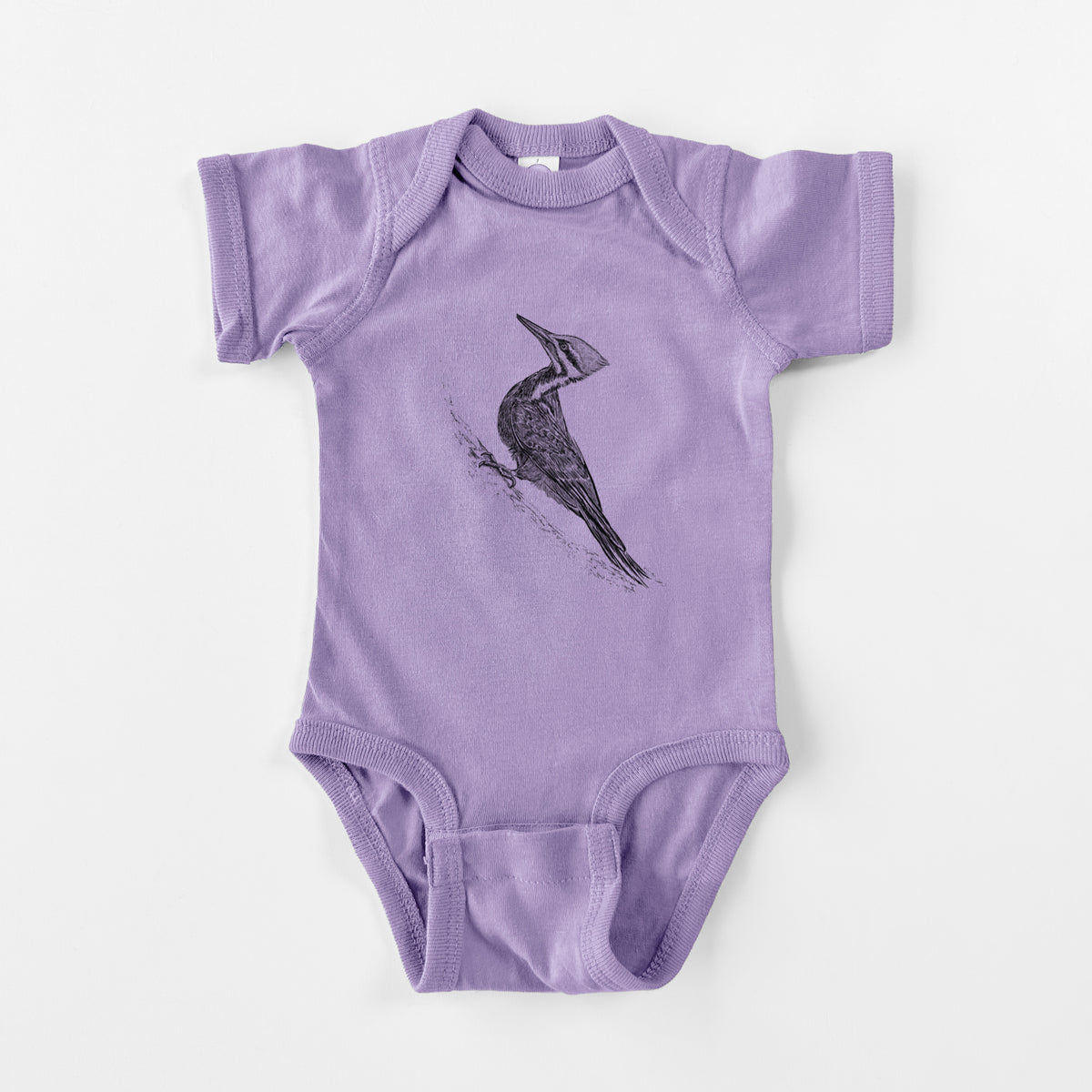 Pileated Woodpecker - Dryocopus pileatus - Baby Fine Jersey Bodysuit