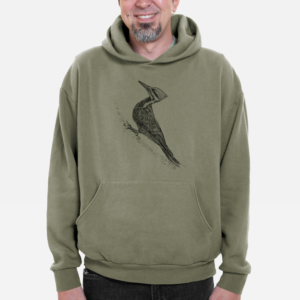 Pileated Woodpecker - Dryocopus pileatus  - Bodega Midweight Hoodie