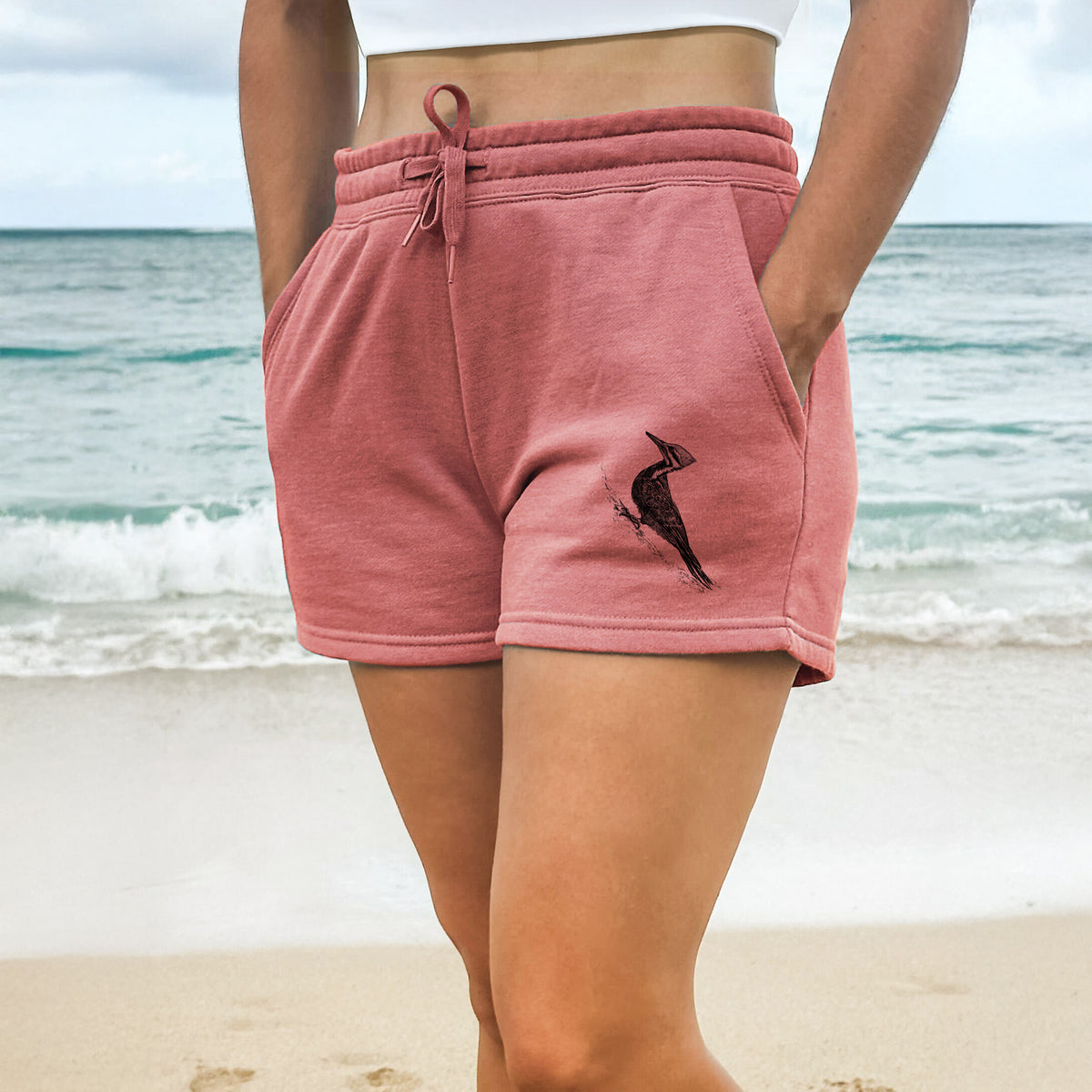 Pileated Woodpecker - Dryocopus pileatus - Women&#39;s Cali Wave Shorts