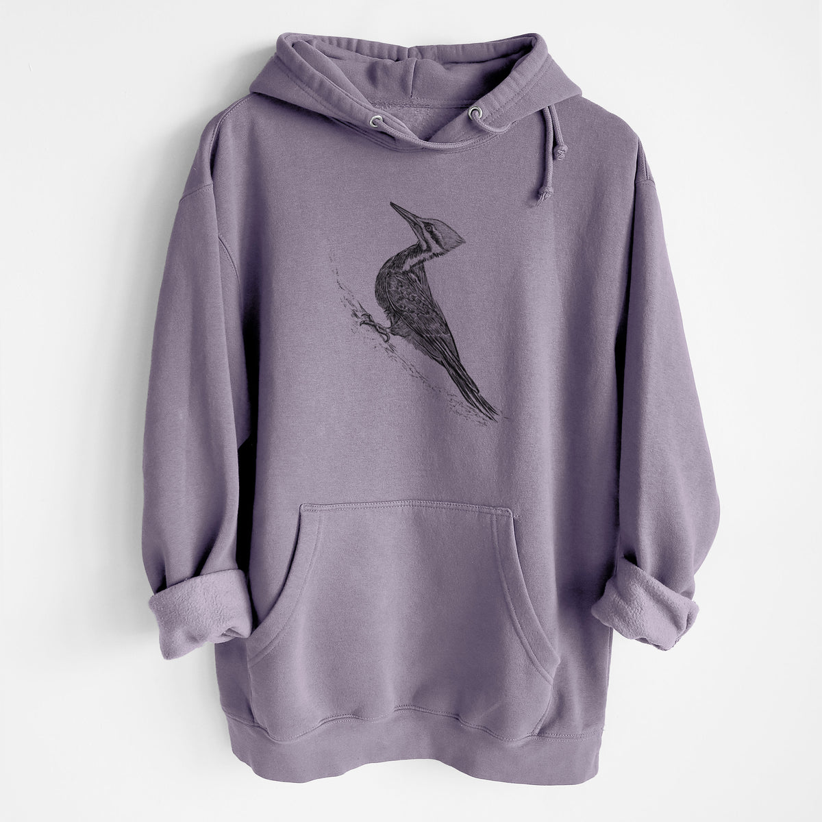 Pileated Woodpecker - Dryocopus pileatus - Heavyweight Fleece Hoodie
