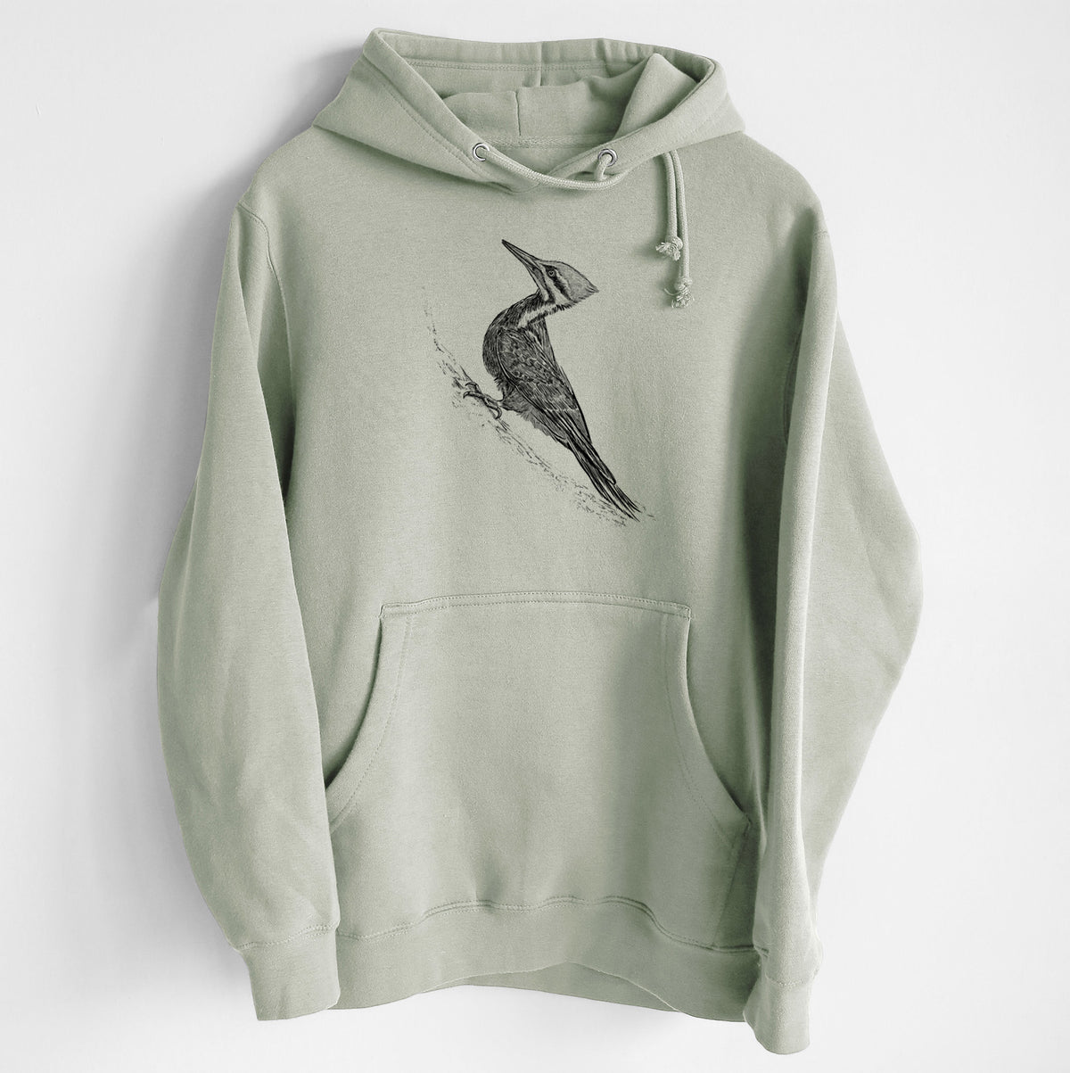 Pileated Woodpecker - Dryocopus pileatus - Heavyweight Fleece Hoodie