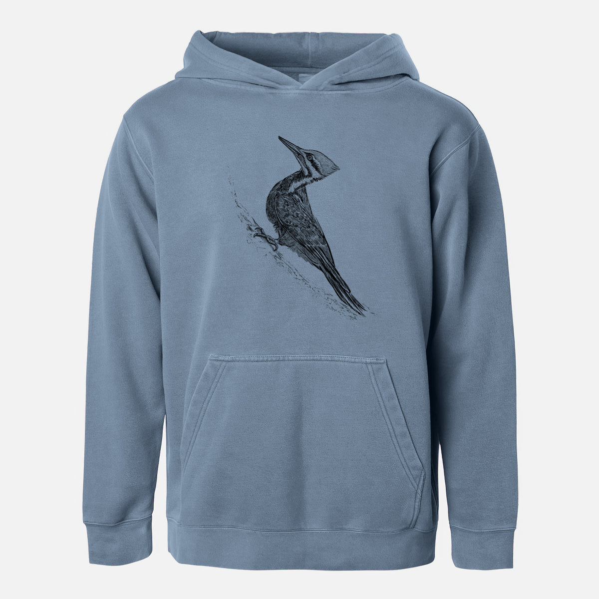 Pileated Woodpecker - Dryocopus pileatus - Youth Pigment Dyed Hoodie