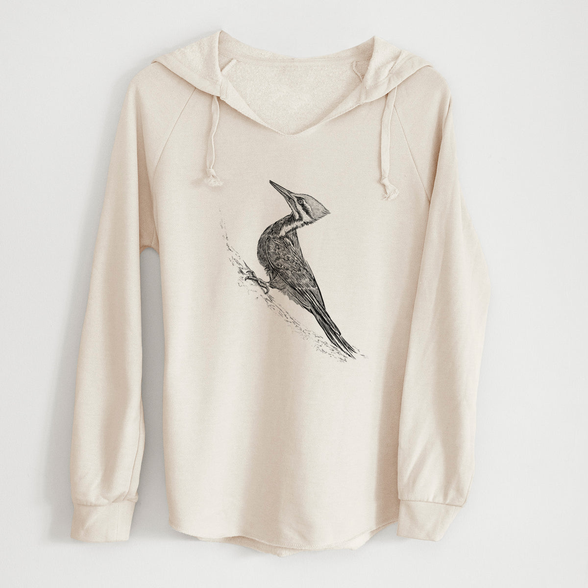 Pileated Woodpecker - Dryocopus pileatus - Cali Wave Hooded Sweatshirt