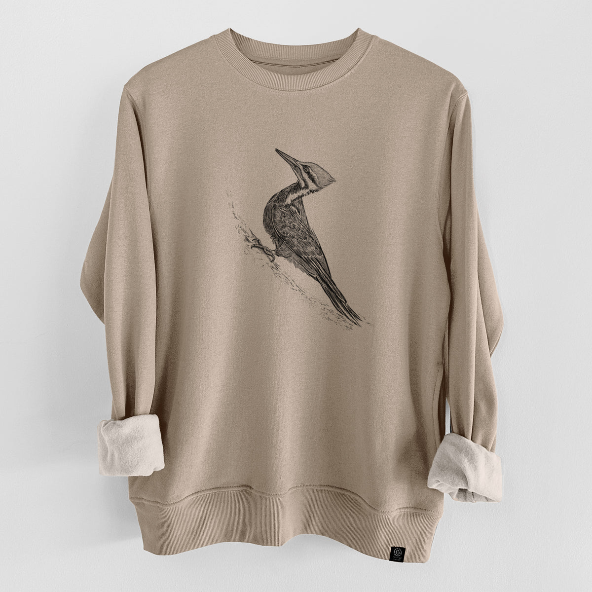 Pileated Woodpecker - Dryocopus pileatus  - Unisex Reclaimed Crewneck Sweatshirt