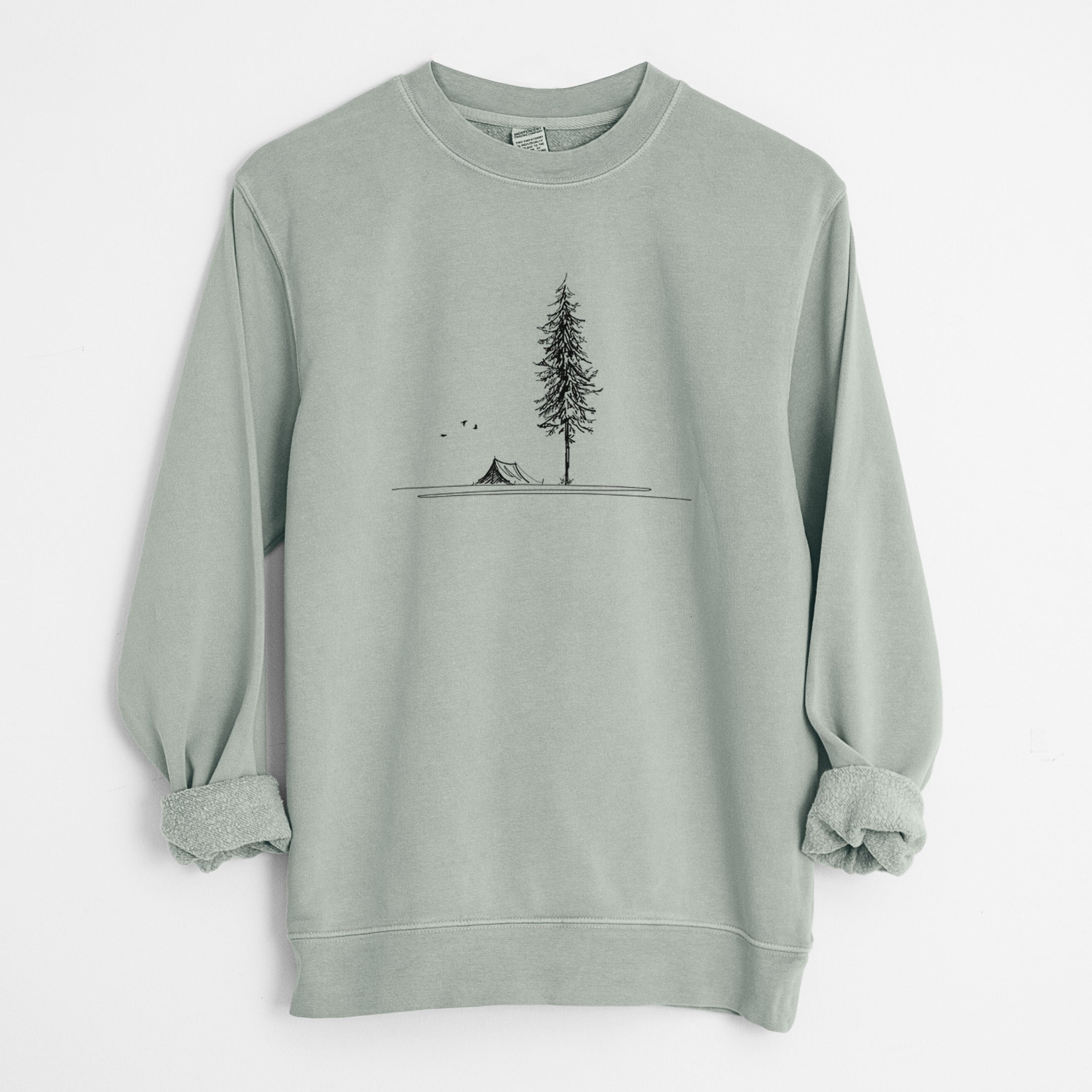 Pine Camp Vista - Unisex Pigment Dyed Crew Sweatshirt