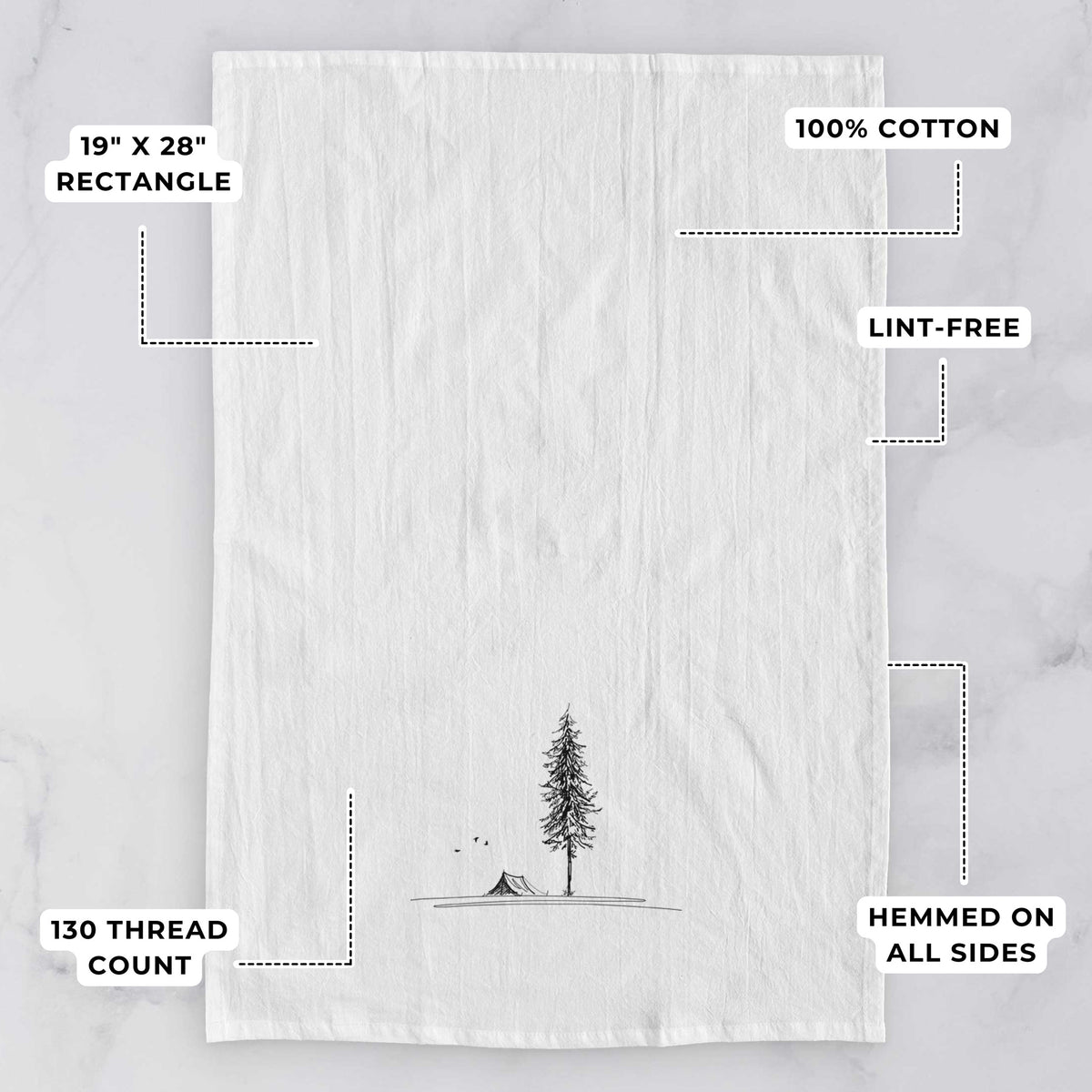 Pine Camp Vista Tea Towel