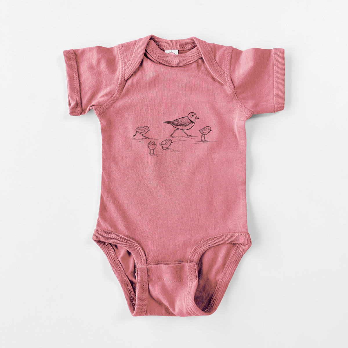 Piping Plovers - Charadrius melodus - Baby Fine Jersey Bodysuit