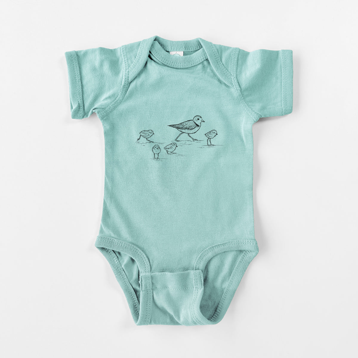 Piping Plovers - Charadrius melodus - Baby Fine Jersey Bodysuit