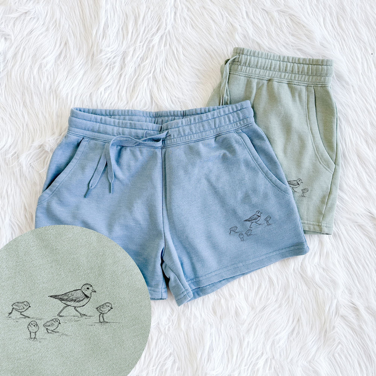 Piping Plovers - Charadrius melodus - Women's Cali Wave Shorts