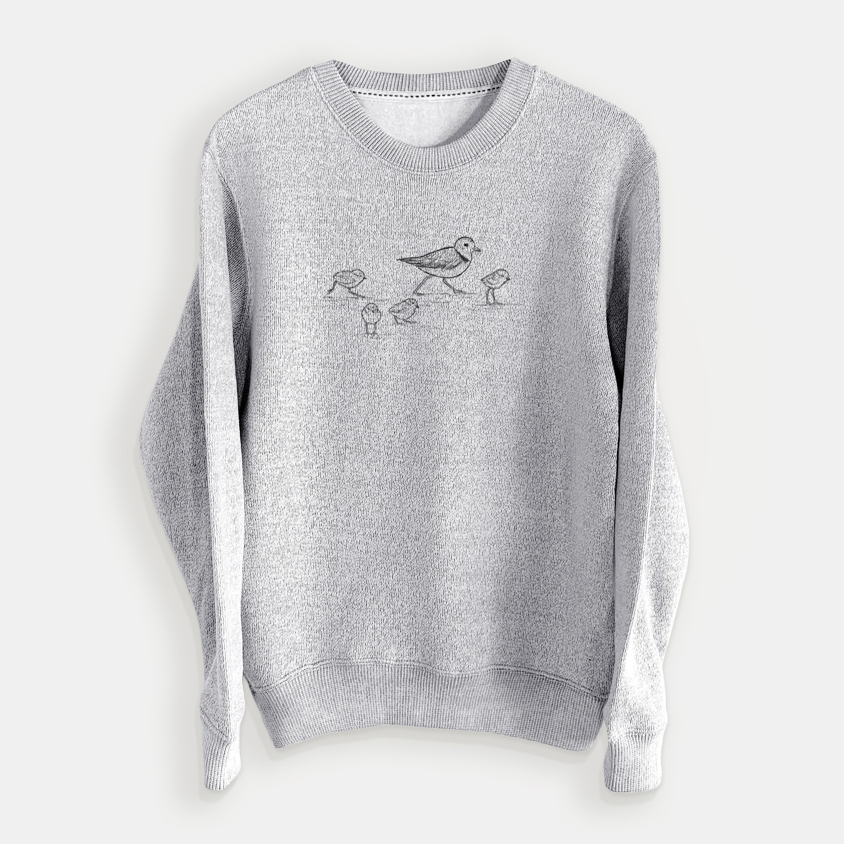 Piping Plovers - Charadrius melodus - Knit Sweatshirt