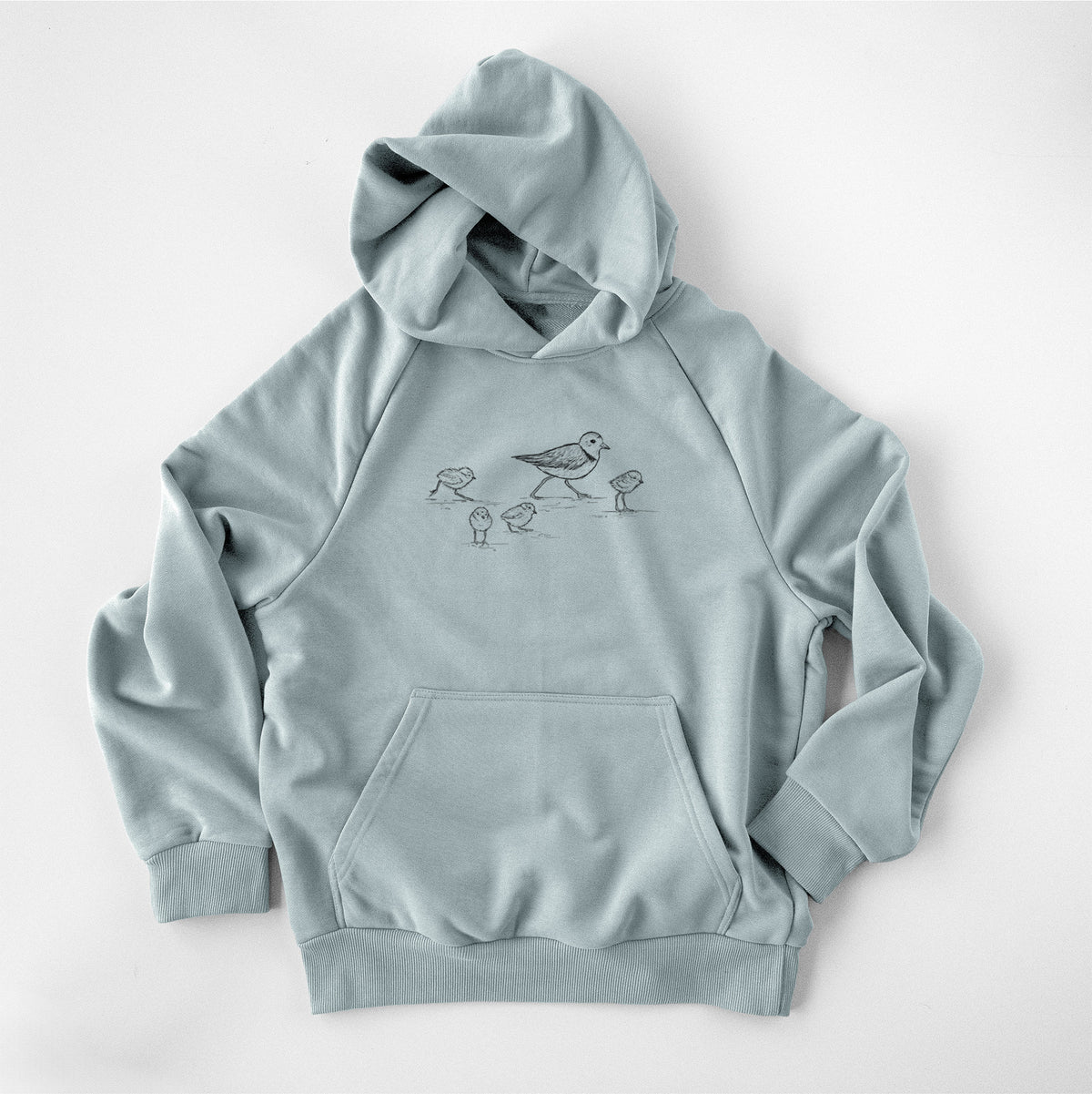 Piping Plovers - Charadrius melodus - UltraLuxe Heavyweight French Terry Hoodie