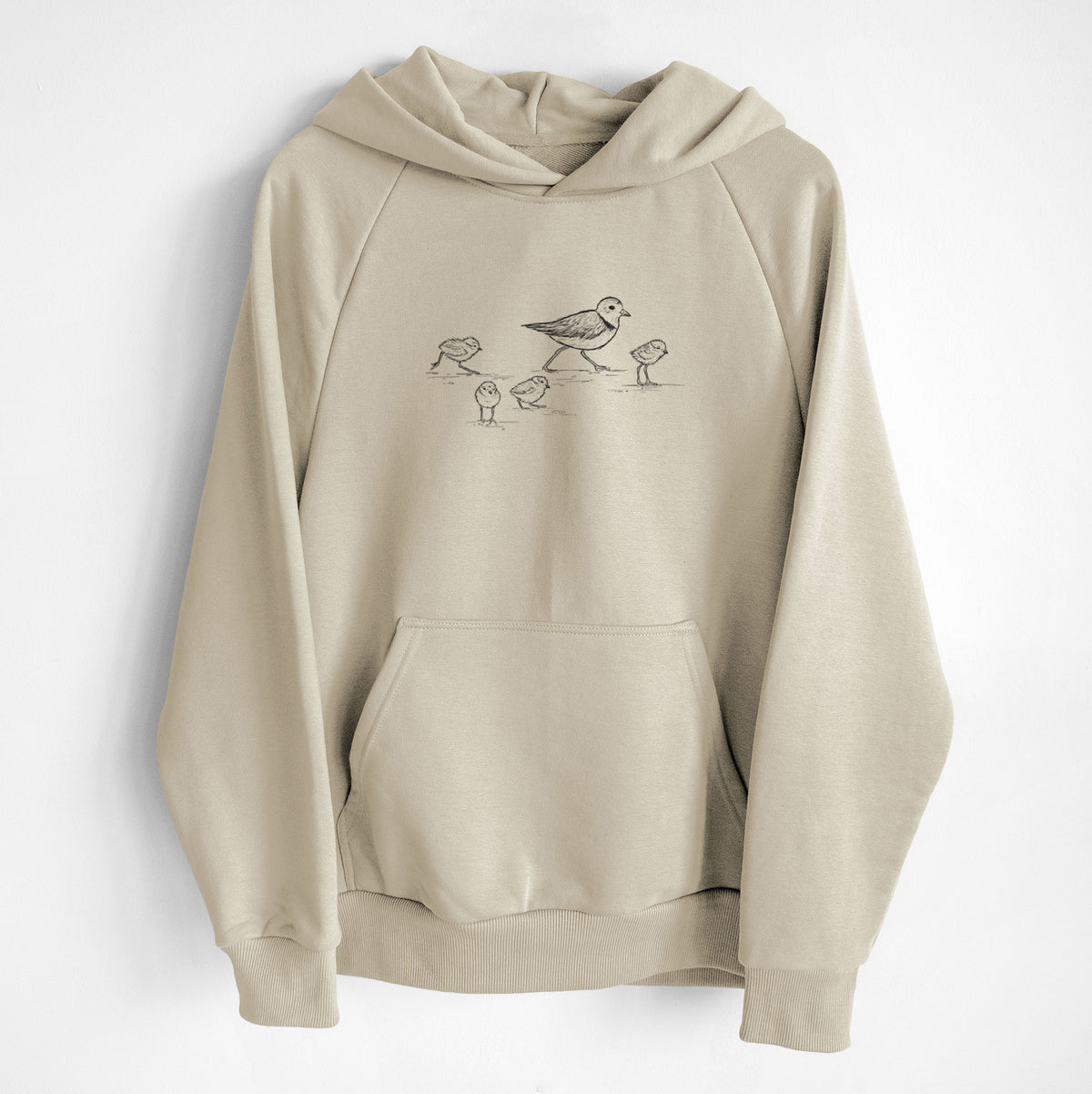 Piping Plovers - Charadrius melodus - UltraLuxe Heavyweight French Terry Hoodie