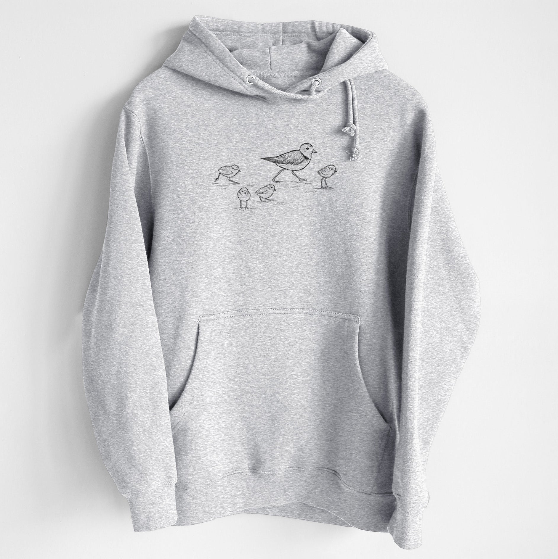 Piping Plovers - Charadrius melodus - Heavyweight Fleece Hoodie