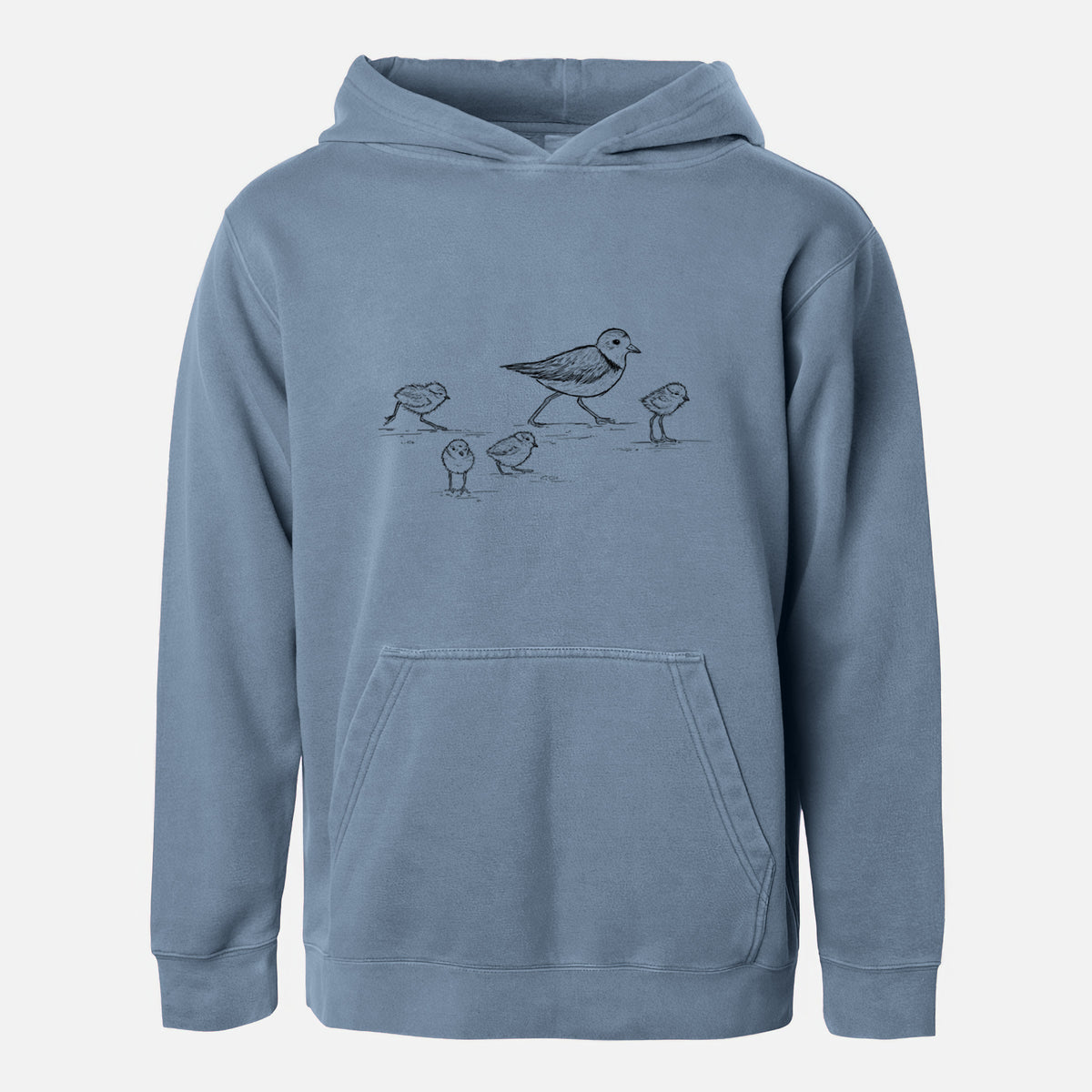 Piping Plovers - Charadrius melodus - Youth Pigment Dyed Hoodie